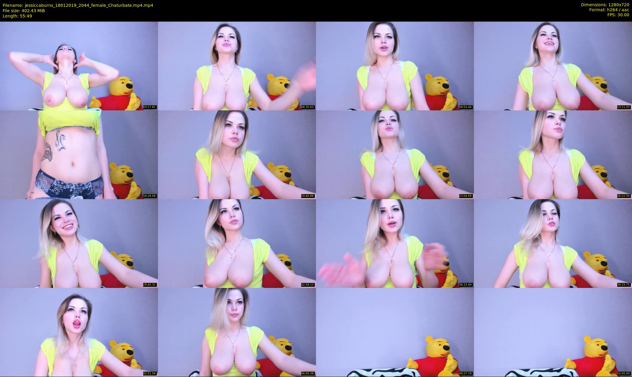 jessiccaburns — 56 minute Chaturbate female cam show recording, 720p, Jan 18, 2019