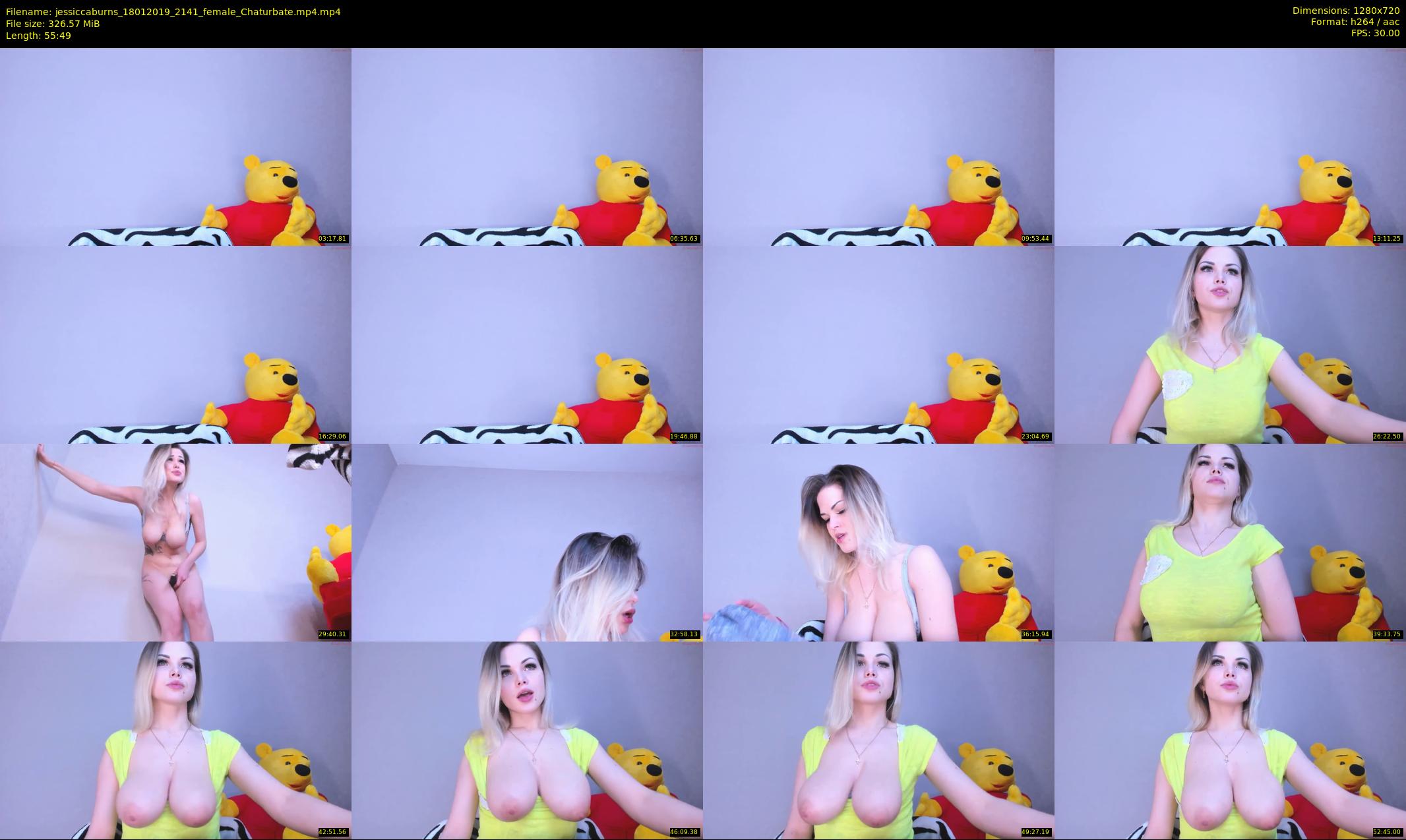 jessiccaburns — 56 minute Chaturbate female cam show recording, 720p, Jan 18, 2019