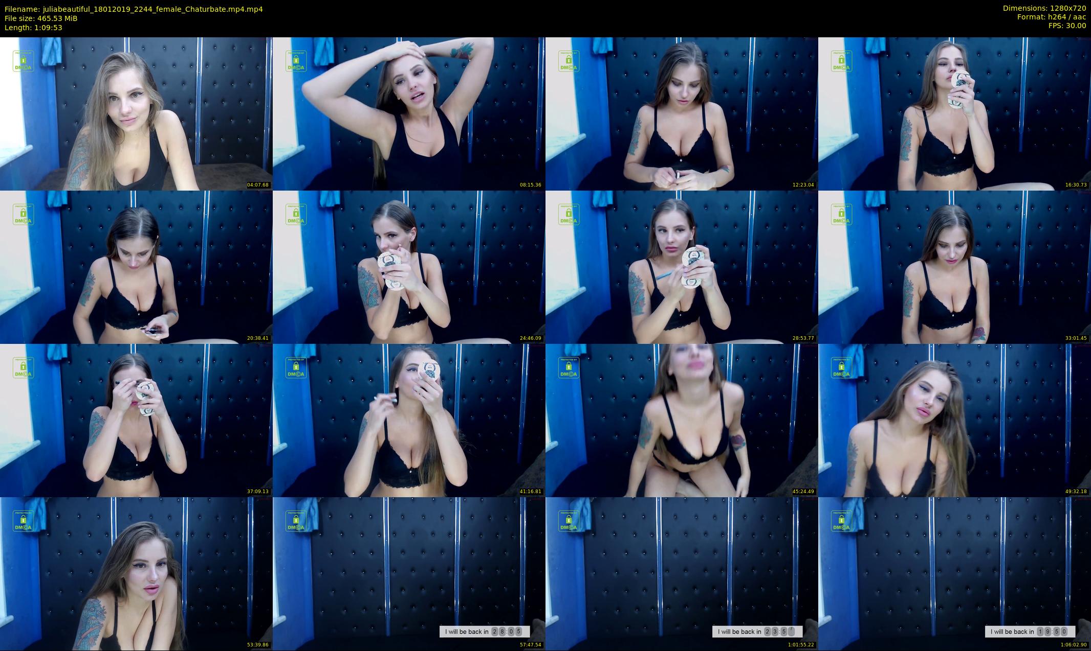 juliabeautiful — 70 minute Chaturbate female cam show recording, 720p, Jan 18, 2019
