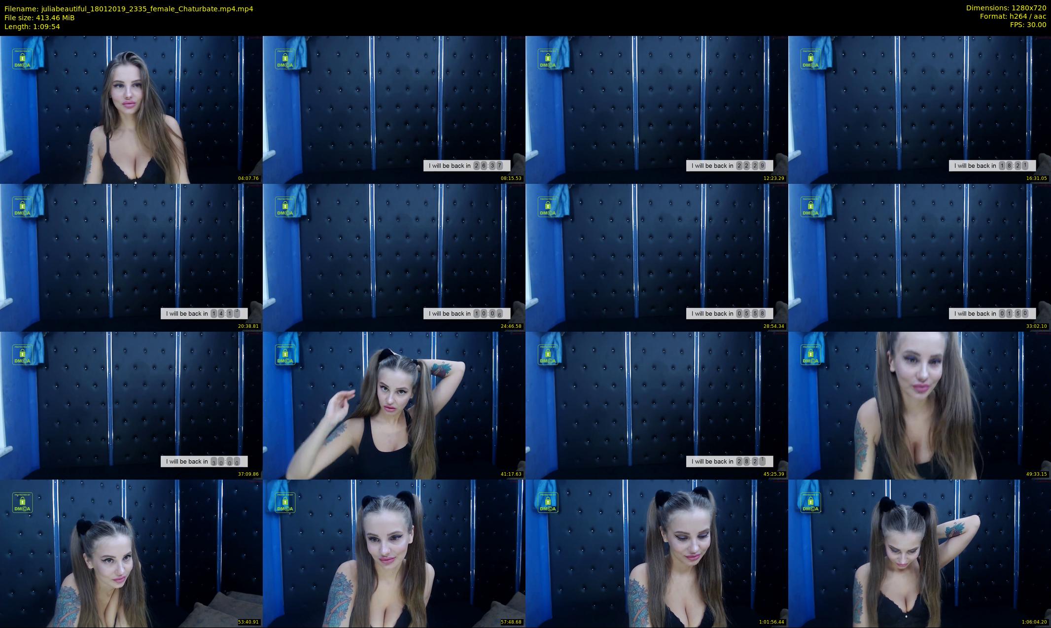 juliabeautiful — 70 minute Chaturbate female cam show recording, 720p, Jan 18, 2019