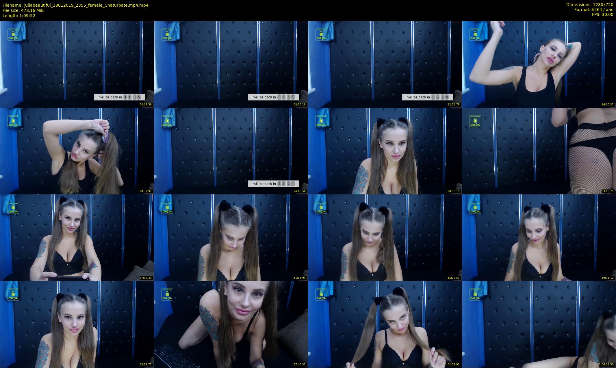 juliabeautiful — 70 minute Chaturbate female cam show recording, 720p, Jan 18, 2019