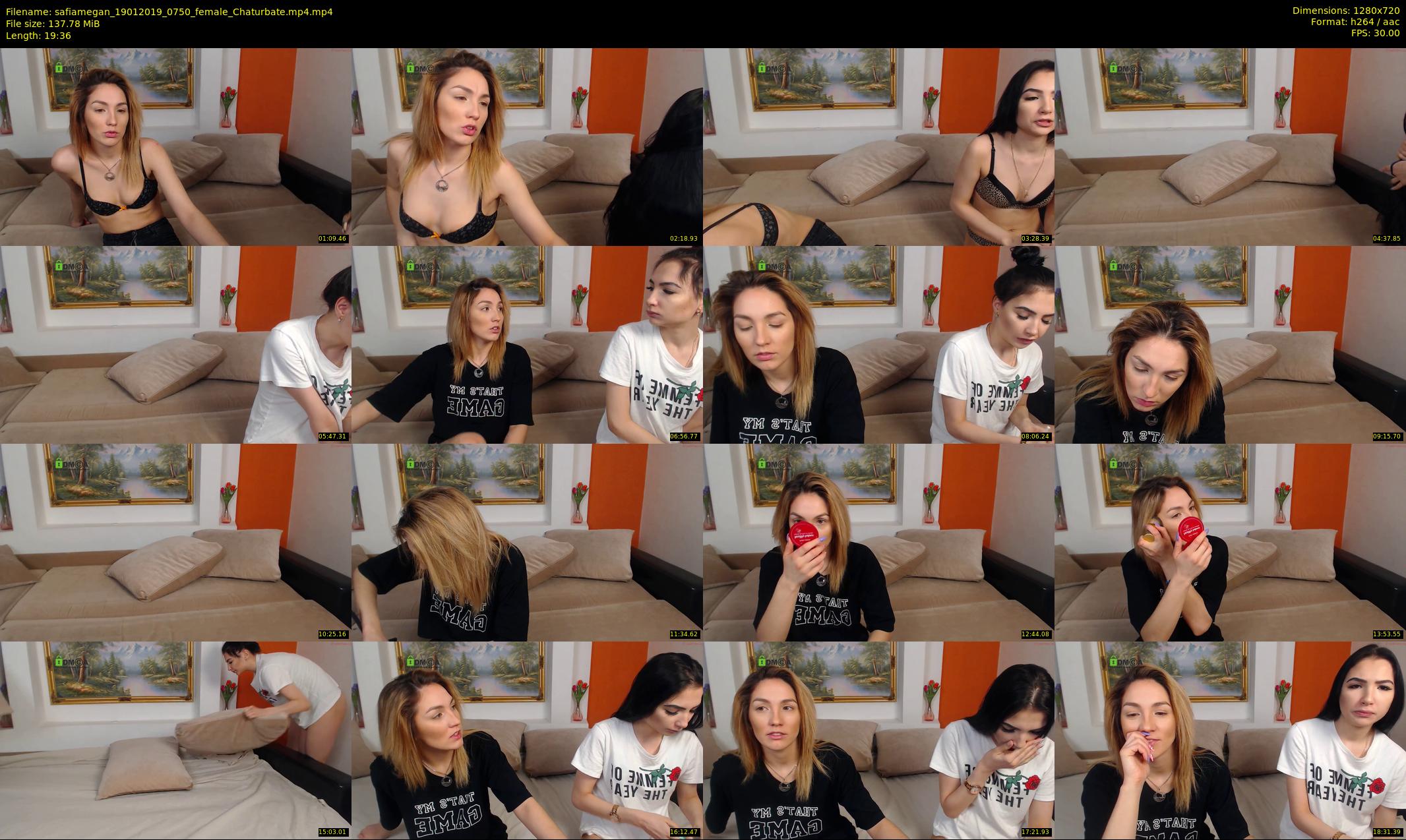 safiamegan — 20 minute Chaturbate couple cam show recording, 720p, Jan 19, 2019
