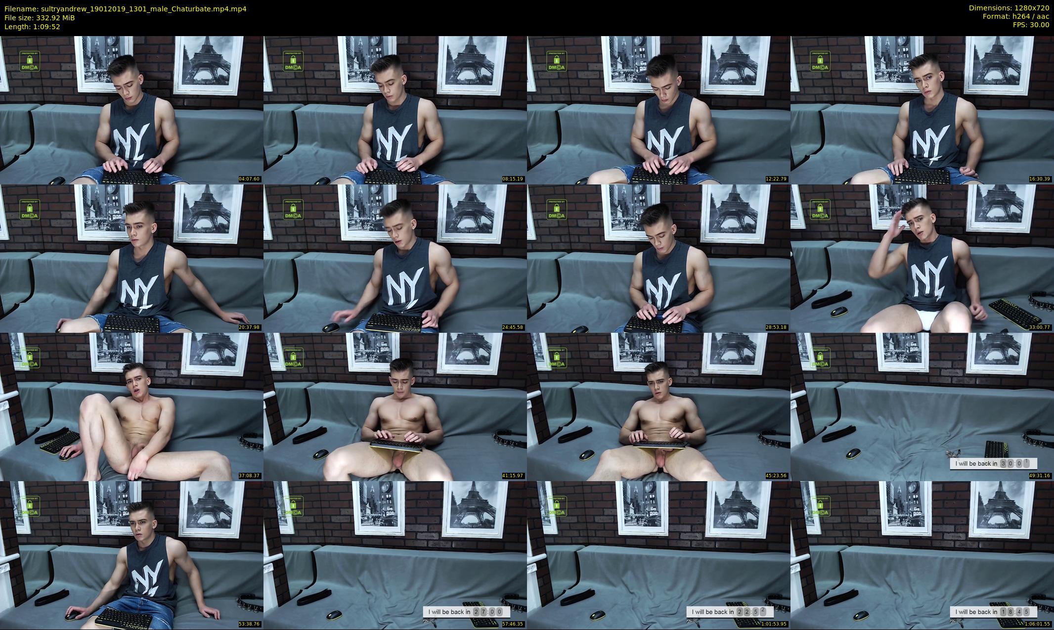 sultryandrew — 70 minute Chaturbate male cam show recording, 720p, Jan 19, 2019