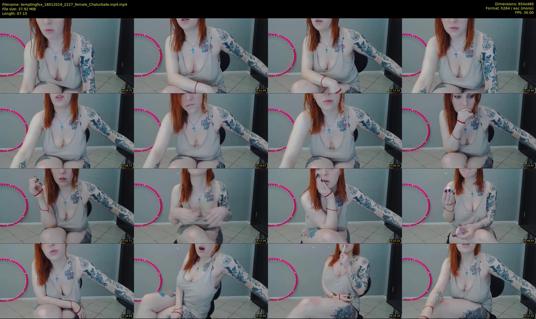 temptingfox — 8 minute Chaturbate female cam show recording, 480p, Jan 18, 2019