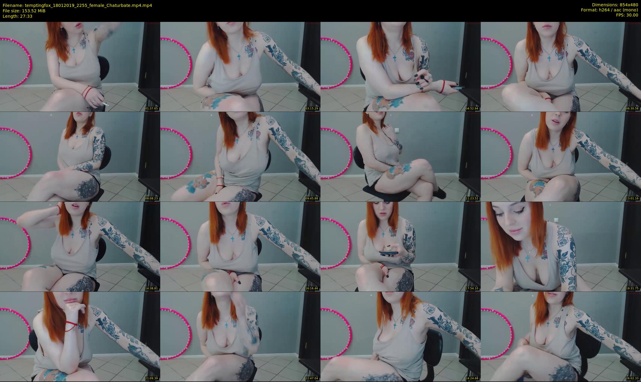 temptingfox — 28 minute Chaturbate female cam show recording, 480p, Jan 18, 2019
