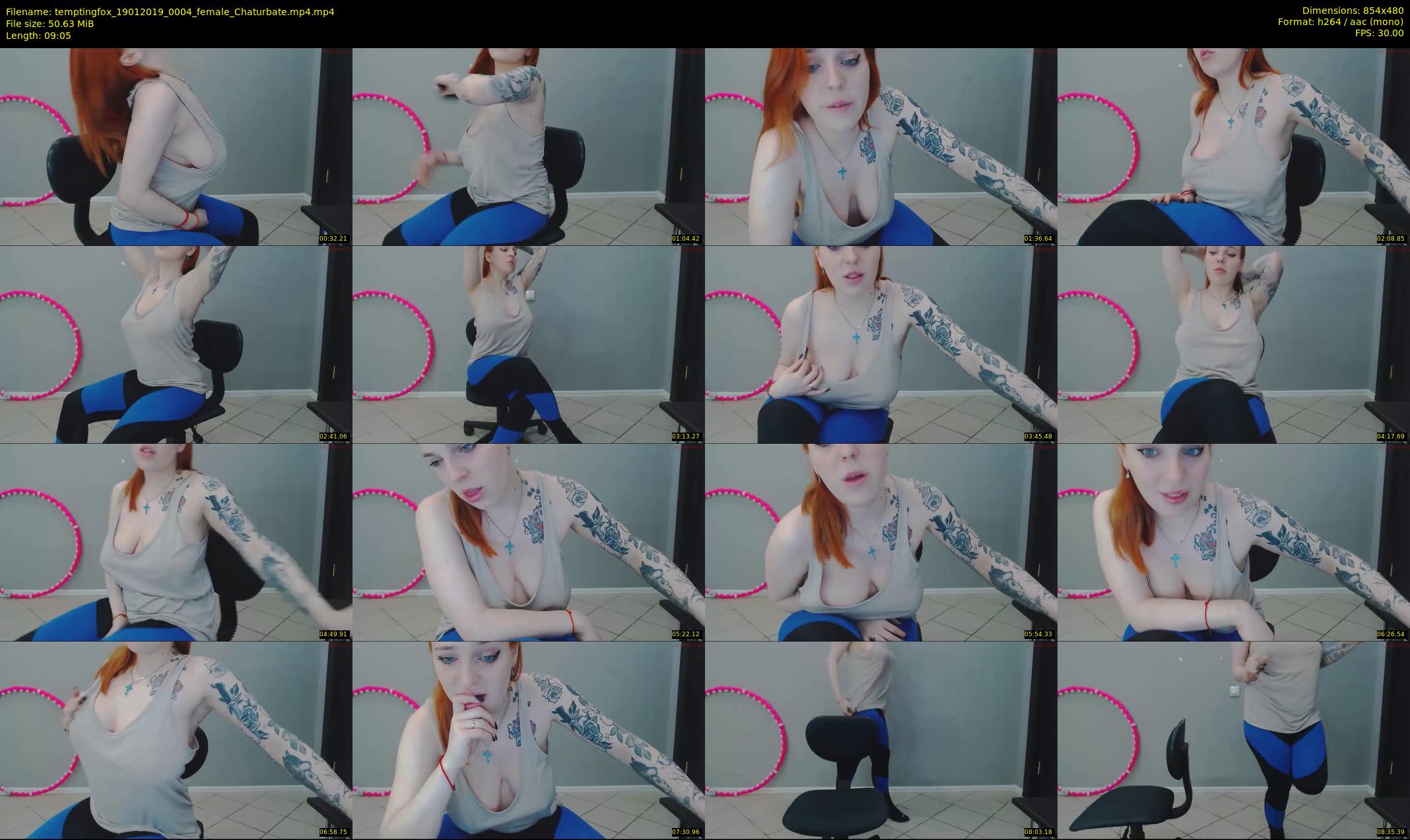 temptingfox — 10 minute Chaturbate female cam show recording, 480p, Jan 19, 2019