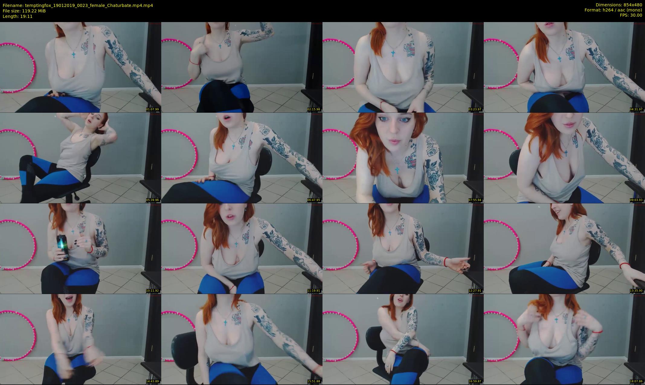 temptingfox — 20 minute Chaturbate female cam show recording, 480p, Jan 19, 2019