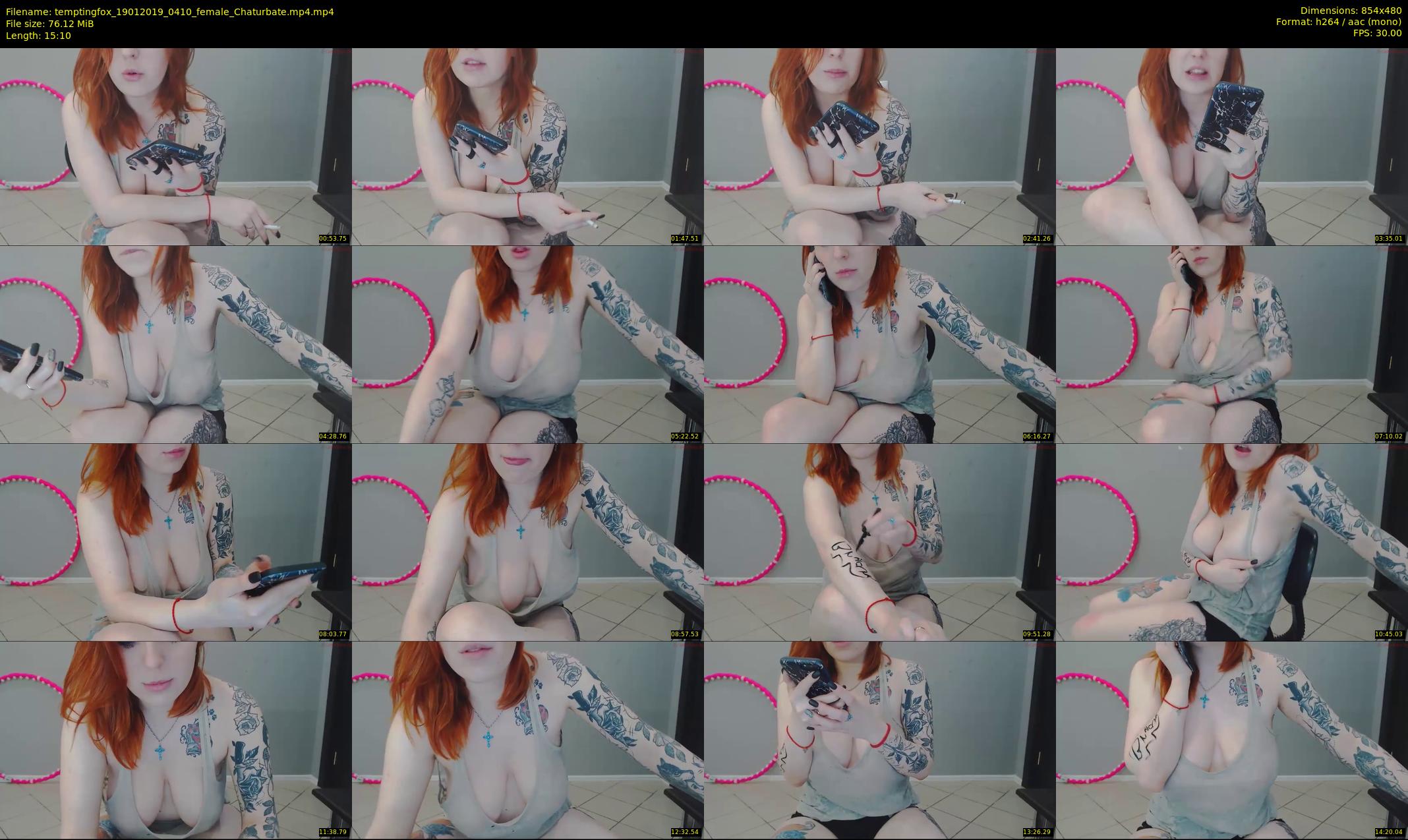 temptingfox — 16 minute Chaturbate female cam show recording, 480p, Jan 19, 2019