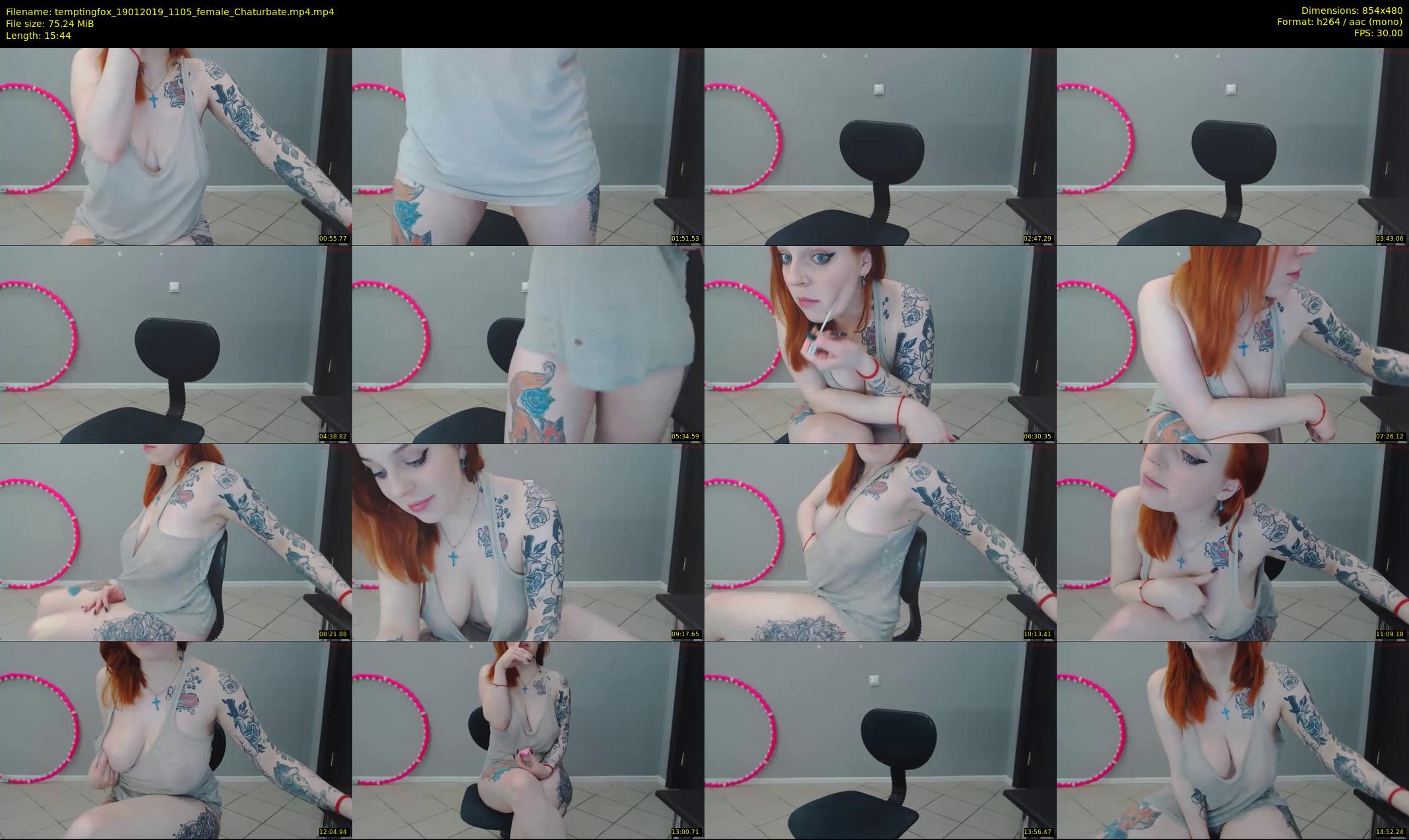 temptingfox — 16 minute Chaturbate female cam show recording, 480p, Jan 19, 2019