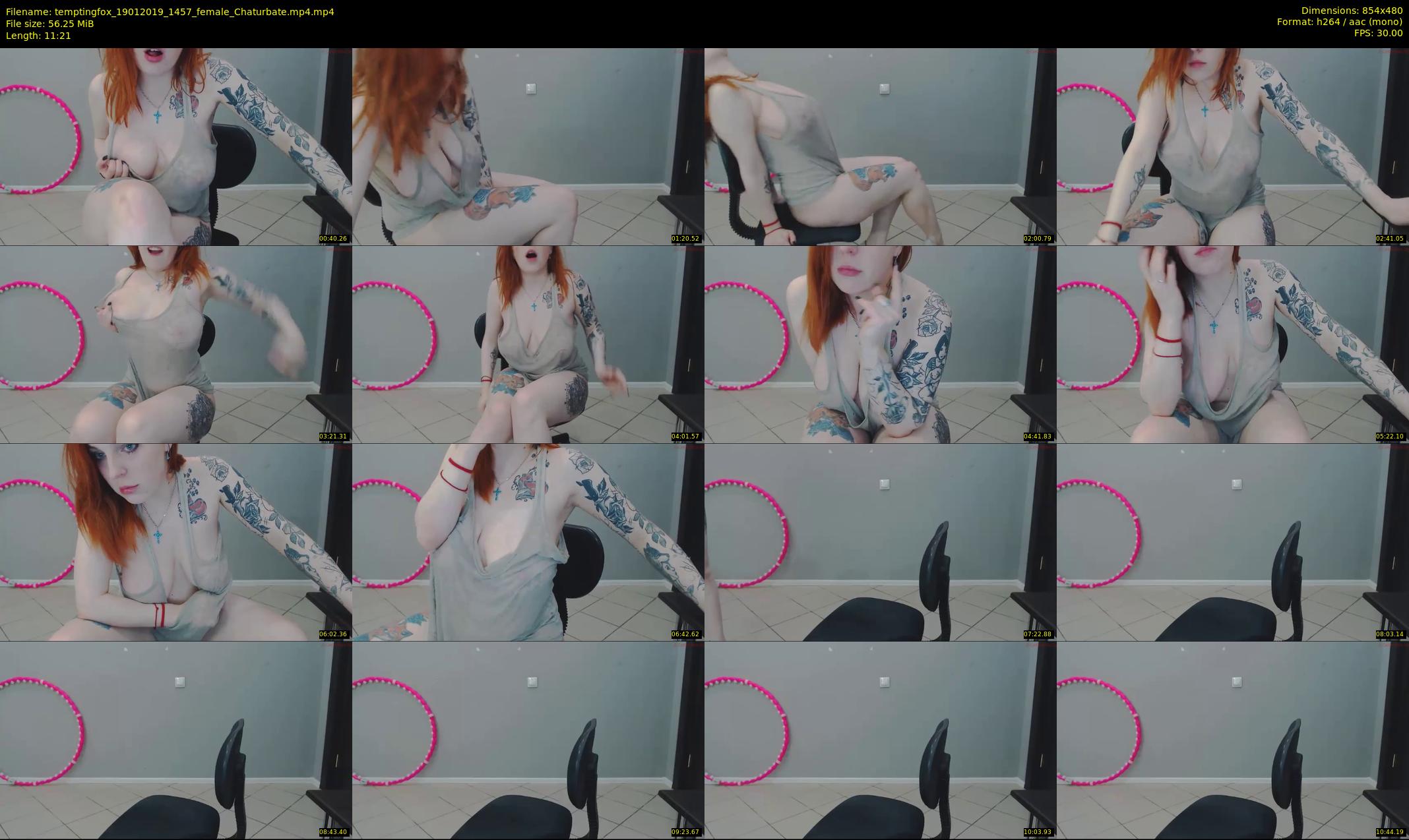 temptingfox — 12 minute Chaturbate female cam show recording, 480p, Jan 19, 2019