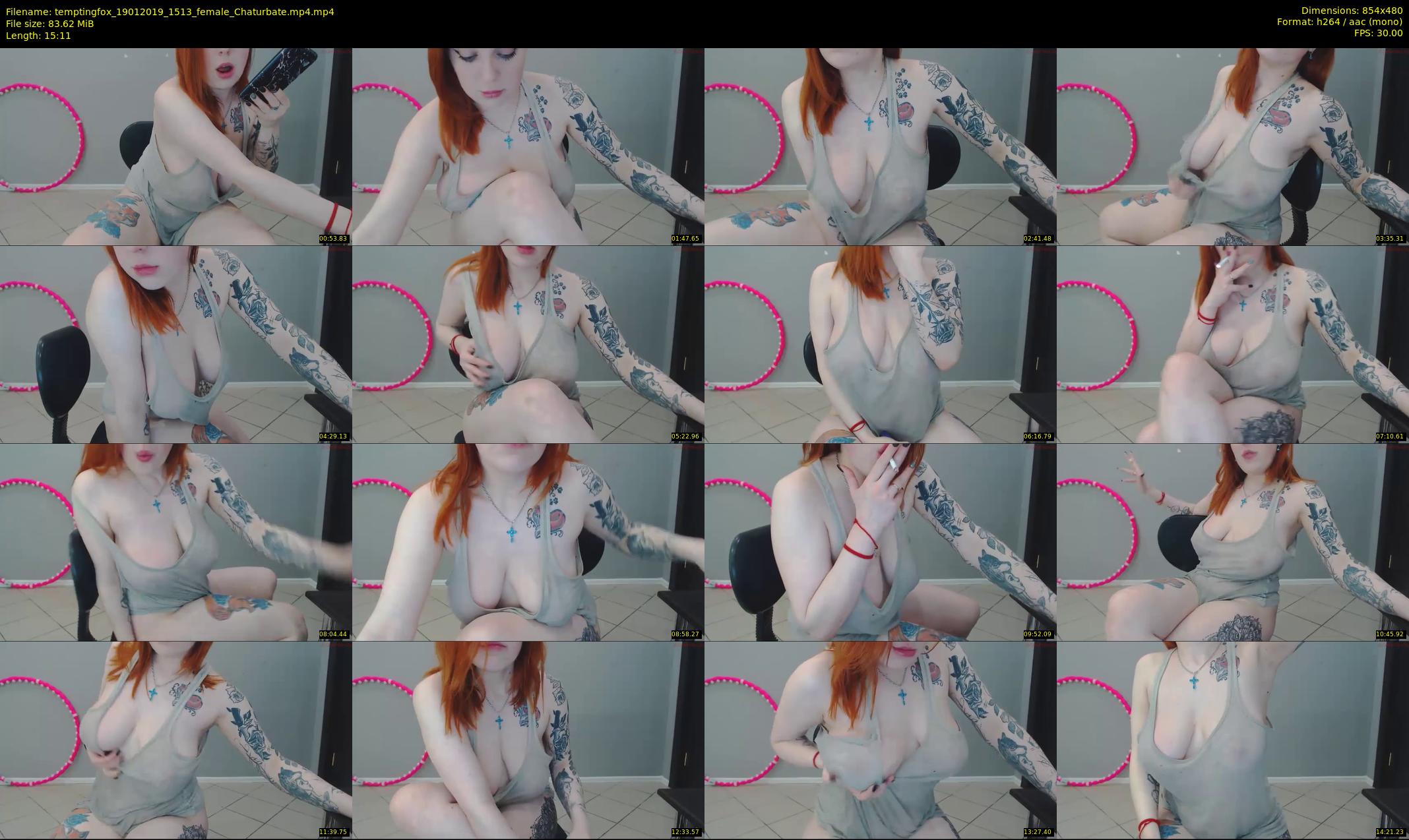temptingfox — 16 minute Chaturbate female cam show recording, 480p, Jan 19, 2019