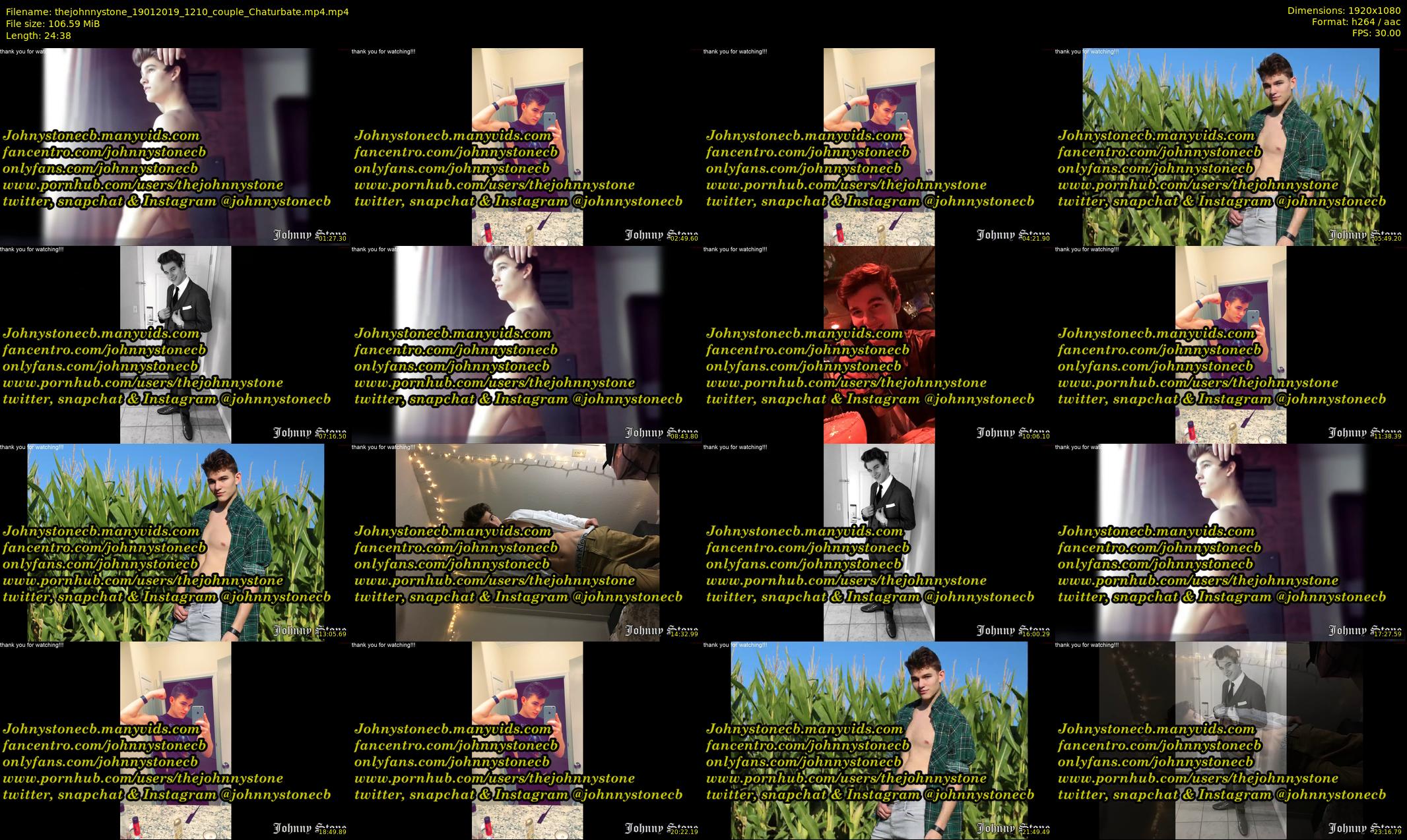 thejohnnystone — 25 minute Chaturbate male cam show recording, 1080p, Jan 19, 2019