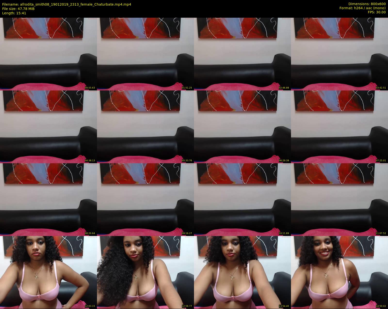 afrodita_smith08 — 16 minute Chaturbate female cam show recording, 480p, Jan 19, 2019