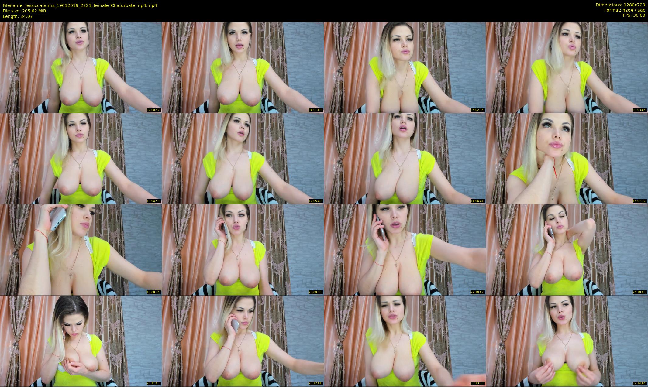 jessiccaburns — 35 minute Chaturbate female cam show recording, 720p, Jan 19, 2019