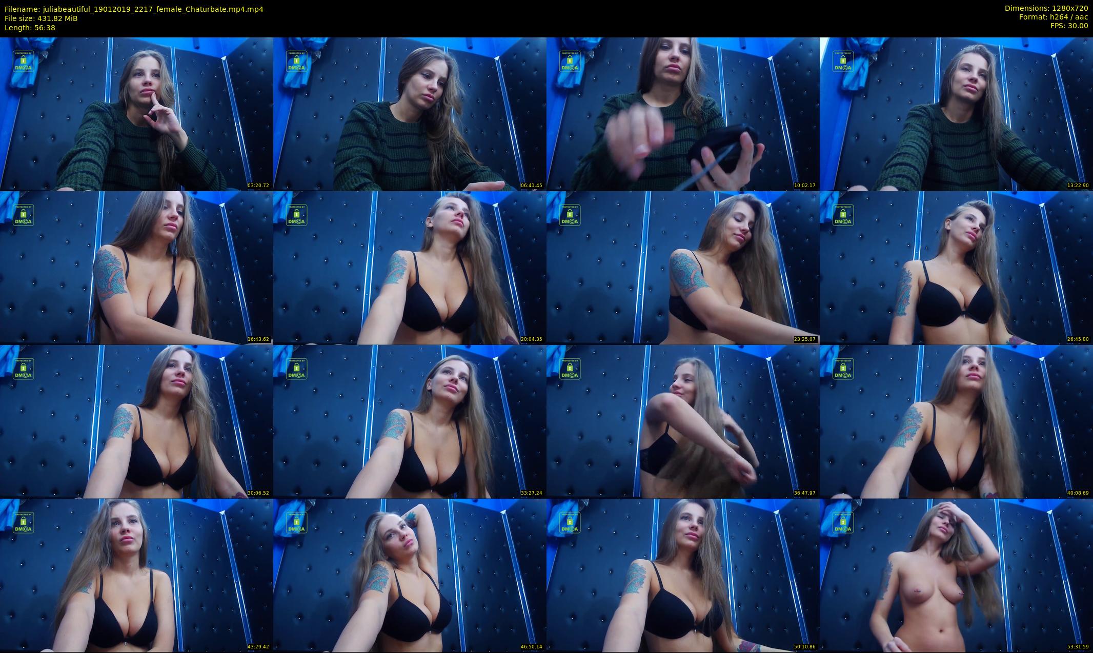 juliabeautiful — 57 minute Chaturbate female cam show recording, 720p, Jan 19, 2019