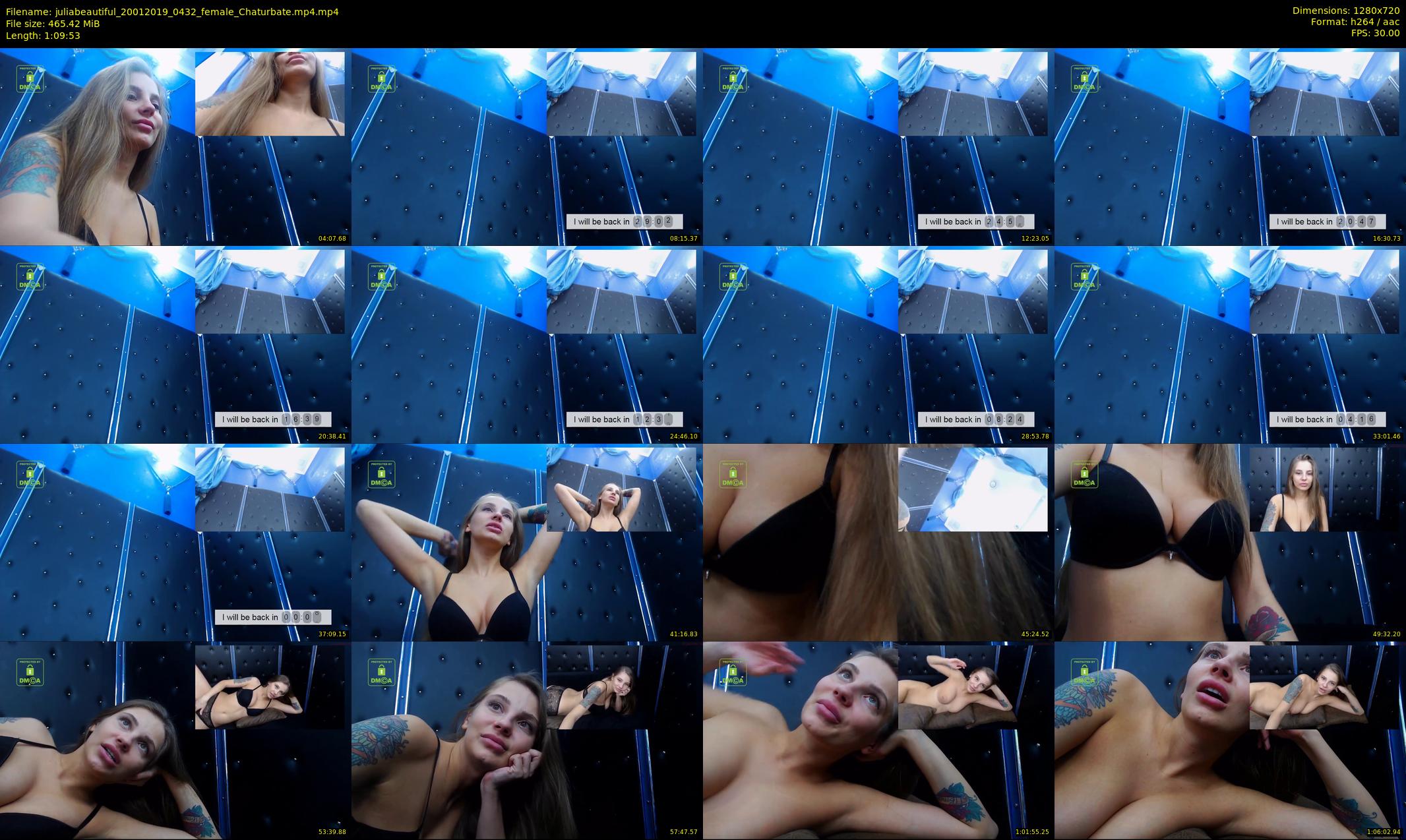 juliabeautiful — 70 minute Chaturbate female cam show recording, 720p, Jan 20, 2019