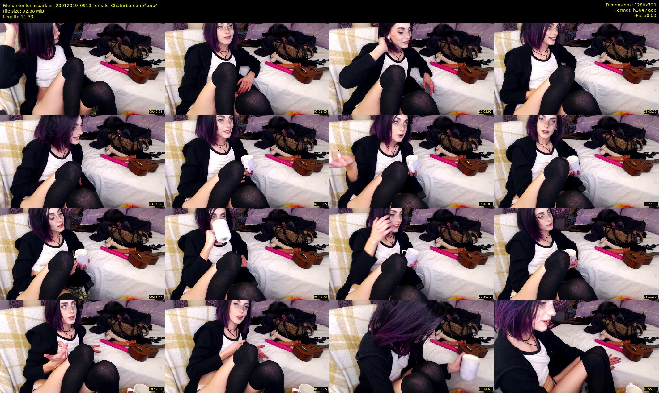 lunasparkles — 12 minute Chaturbate female cam show recording, 720p, Jan 20, 2019