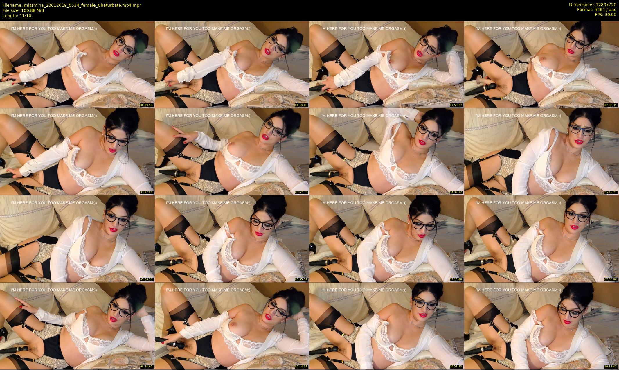 missmina — 12 minute Chaturbate female cam show recording, 720p, Jan 20, 2019