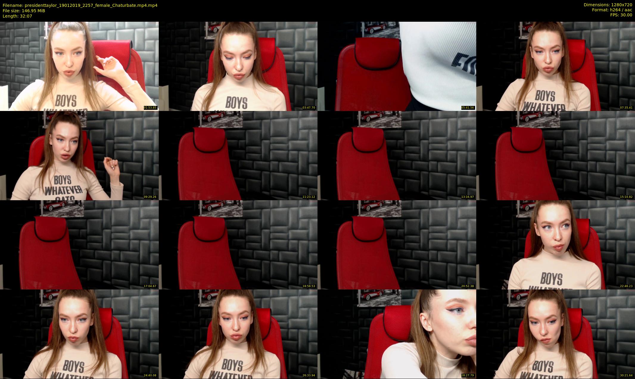presidenttaylor — 33 minute Chaturbate female cam show recording, 720p, Jan 19, 2019
