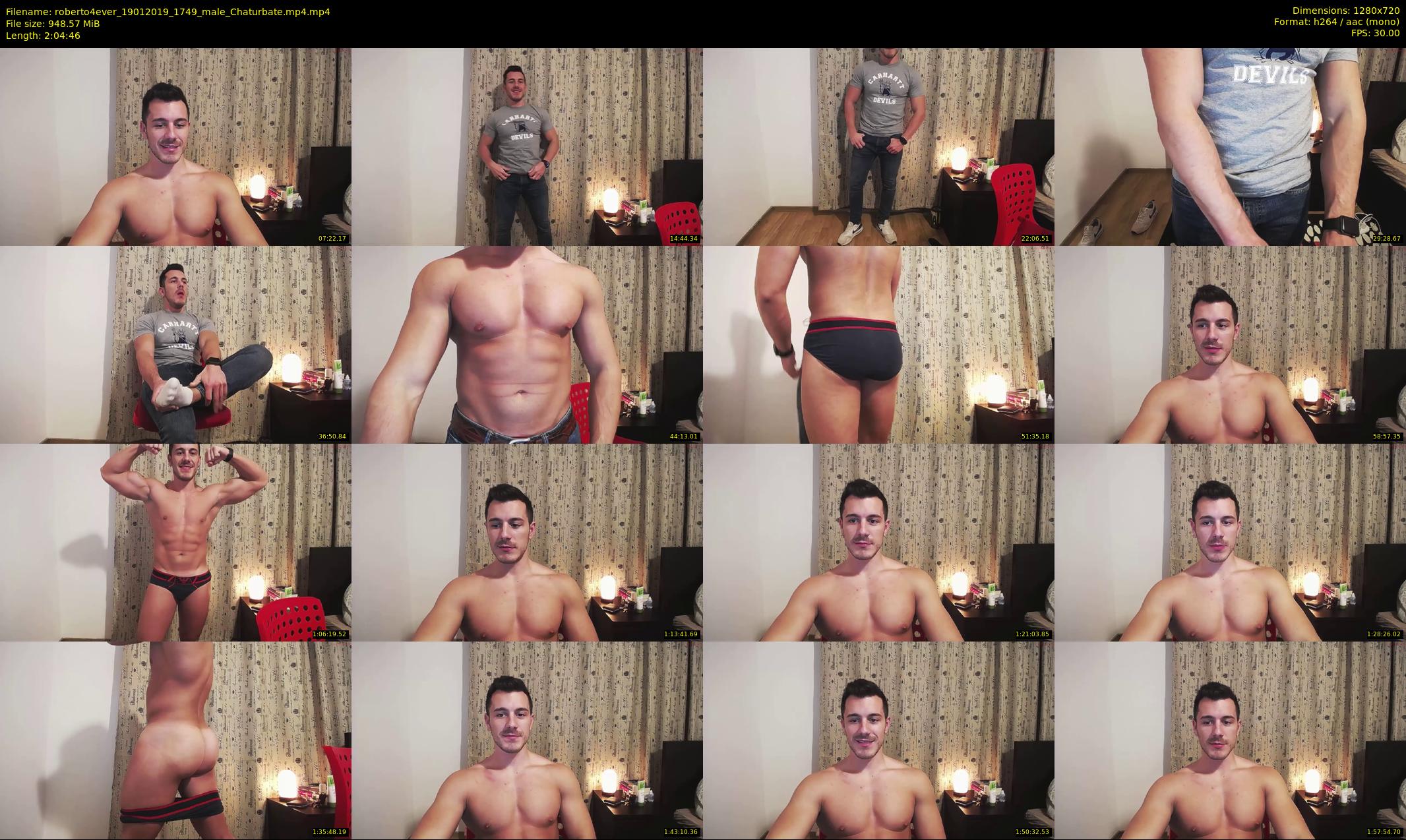 roberto4ever — 125 minute Chaturbate male cam show recording, 720p, Jan 19, 2019