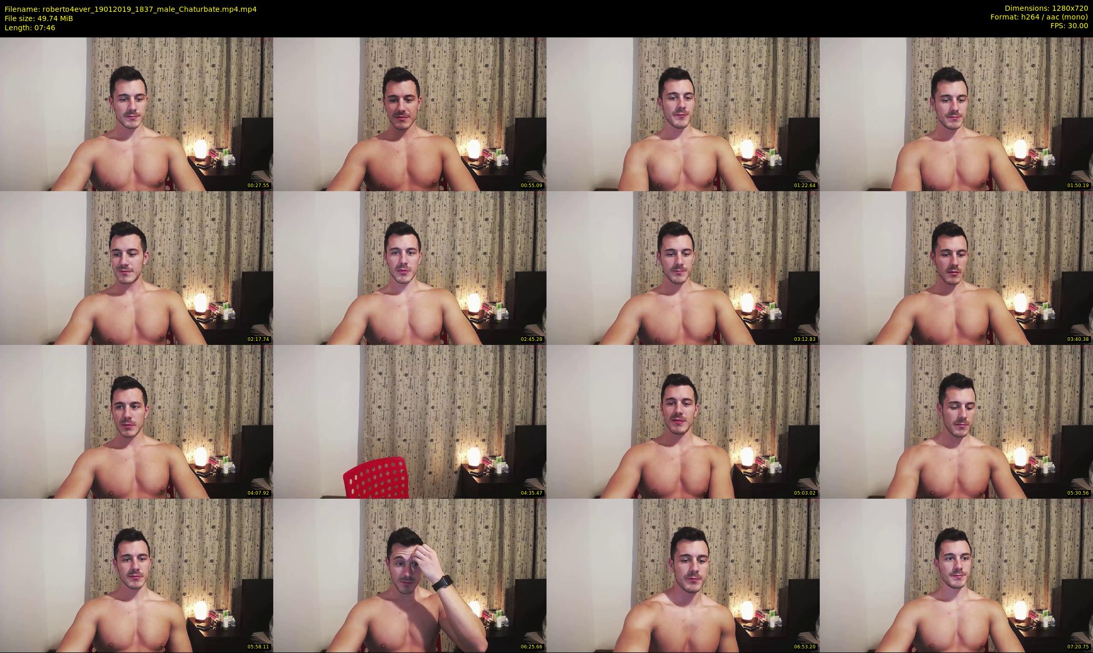 roberto4ever — 8 minute Chaturbate male cam show recording, 720p, Jan 19, 2019