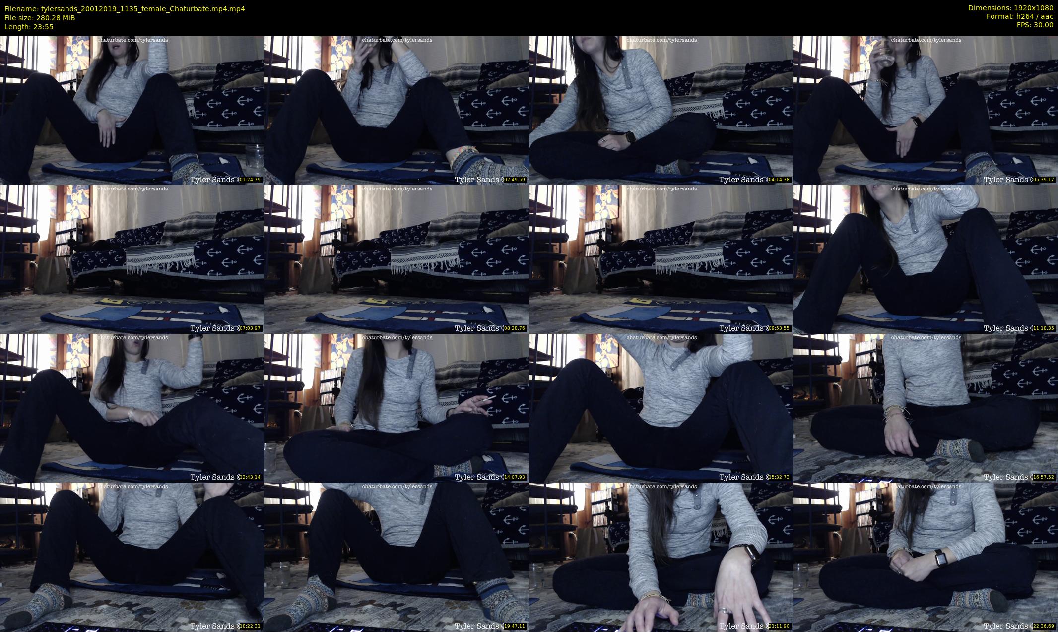 tylersands — 24 minute Chaturbate female cam show recording, 1080p, Jan 20, 2019