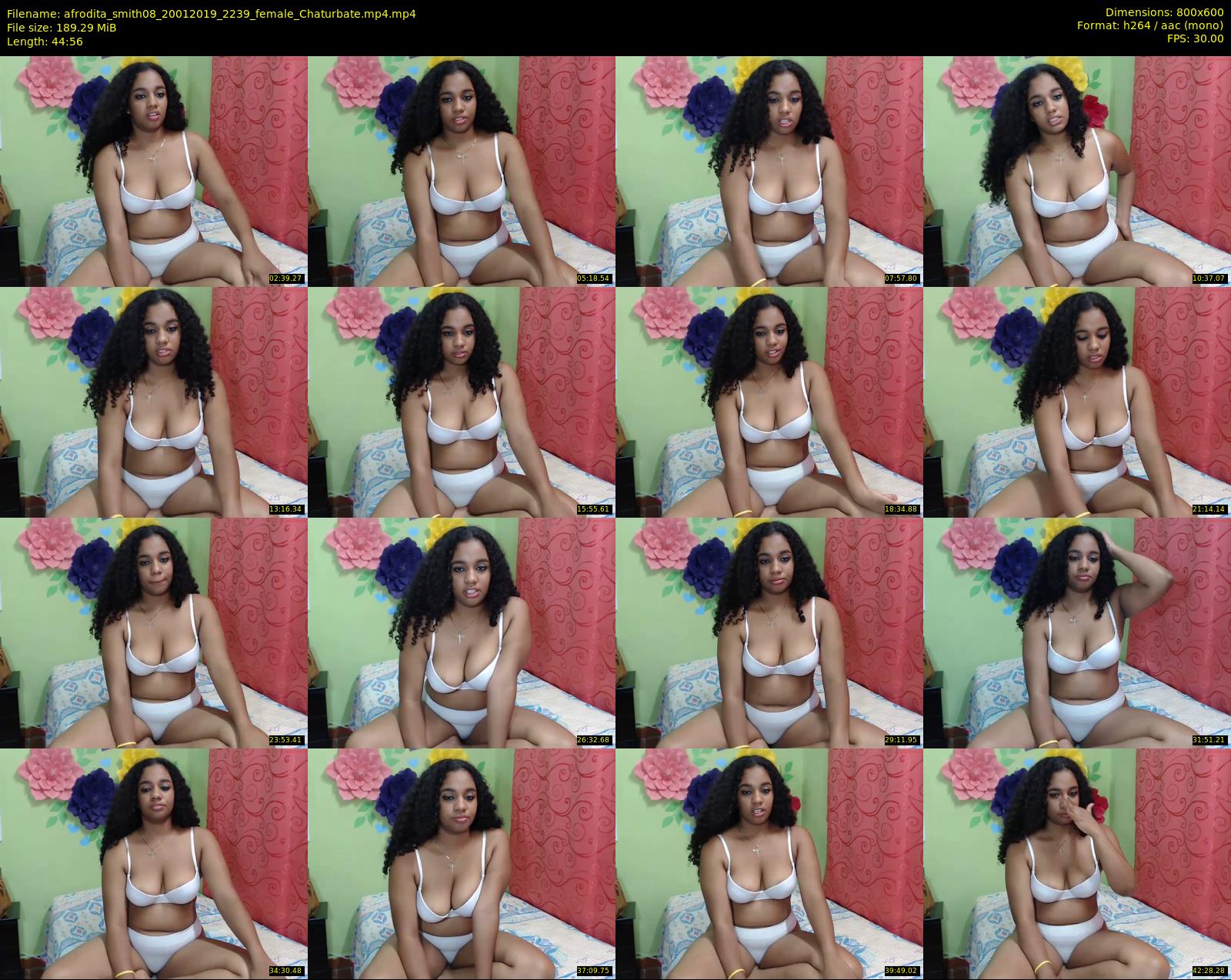 afrodita_smith08 — 45 minute Chaturbate female cam show recording, 480p, Jan 20, 2019