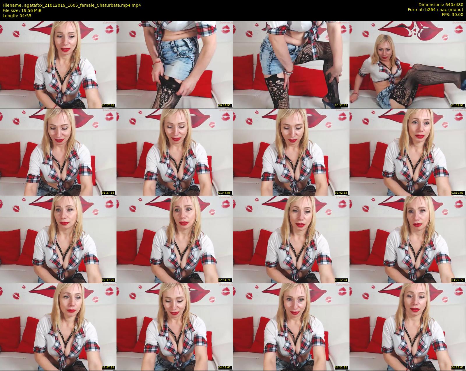agatafox — 5 minute Chaturbate female cam show recording, 480p, Jan 21, 2019