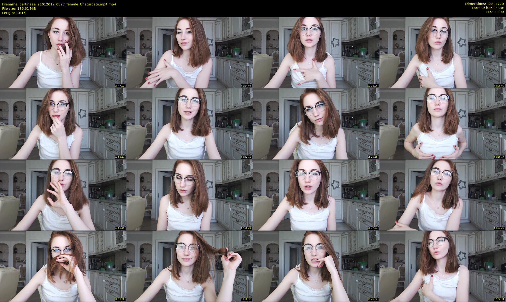 certinaaa — 14 minute Chaturbate female cam show recording, 720p, Jan 21, 2019