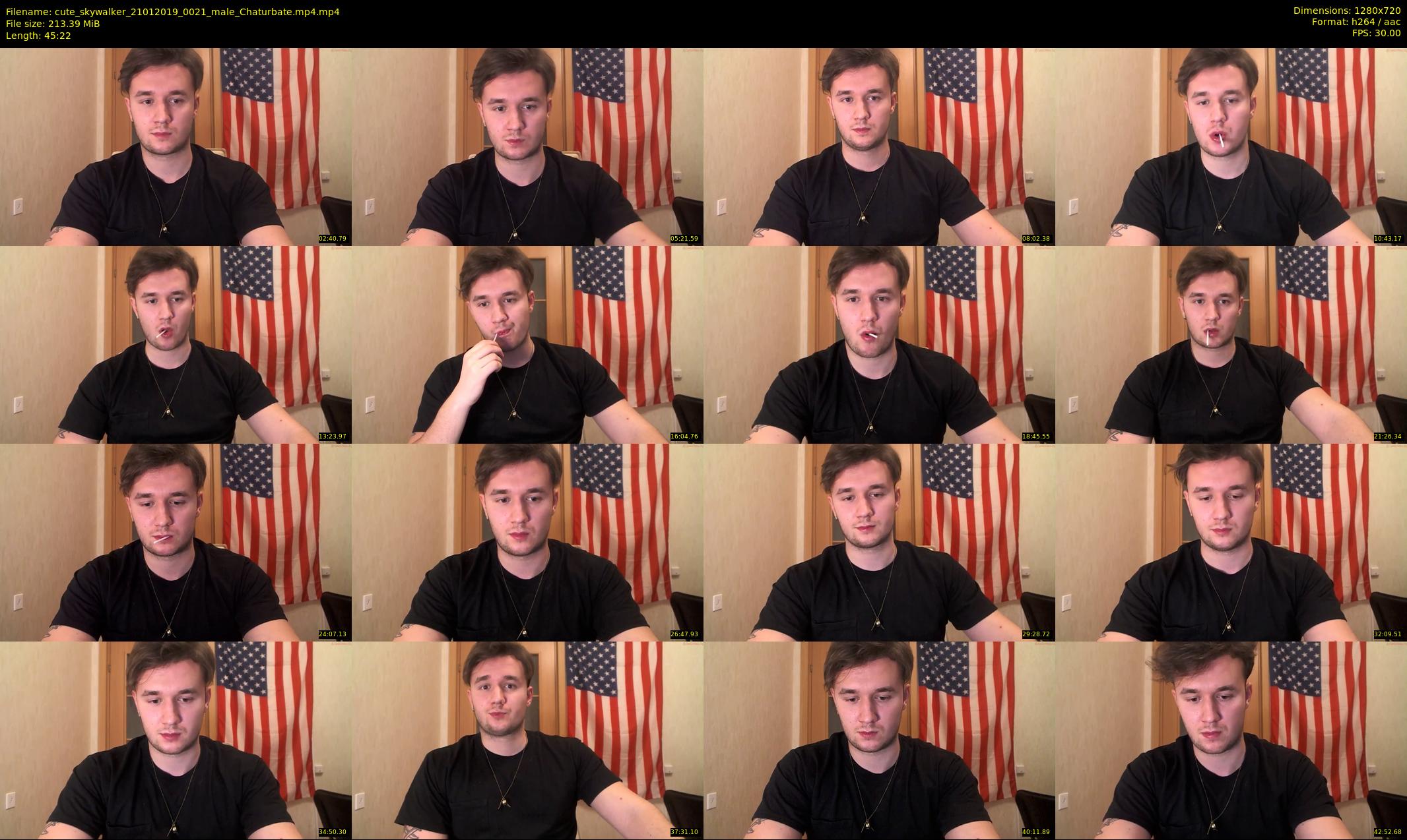cute_skywalker — 46 minute Chaturbate male cam show recording, 720p, Jan 21, 2019