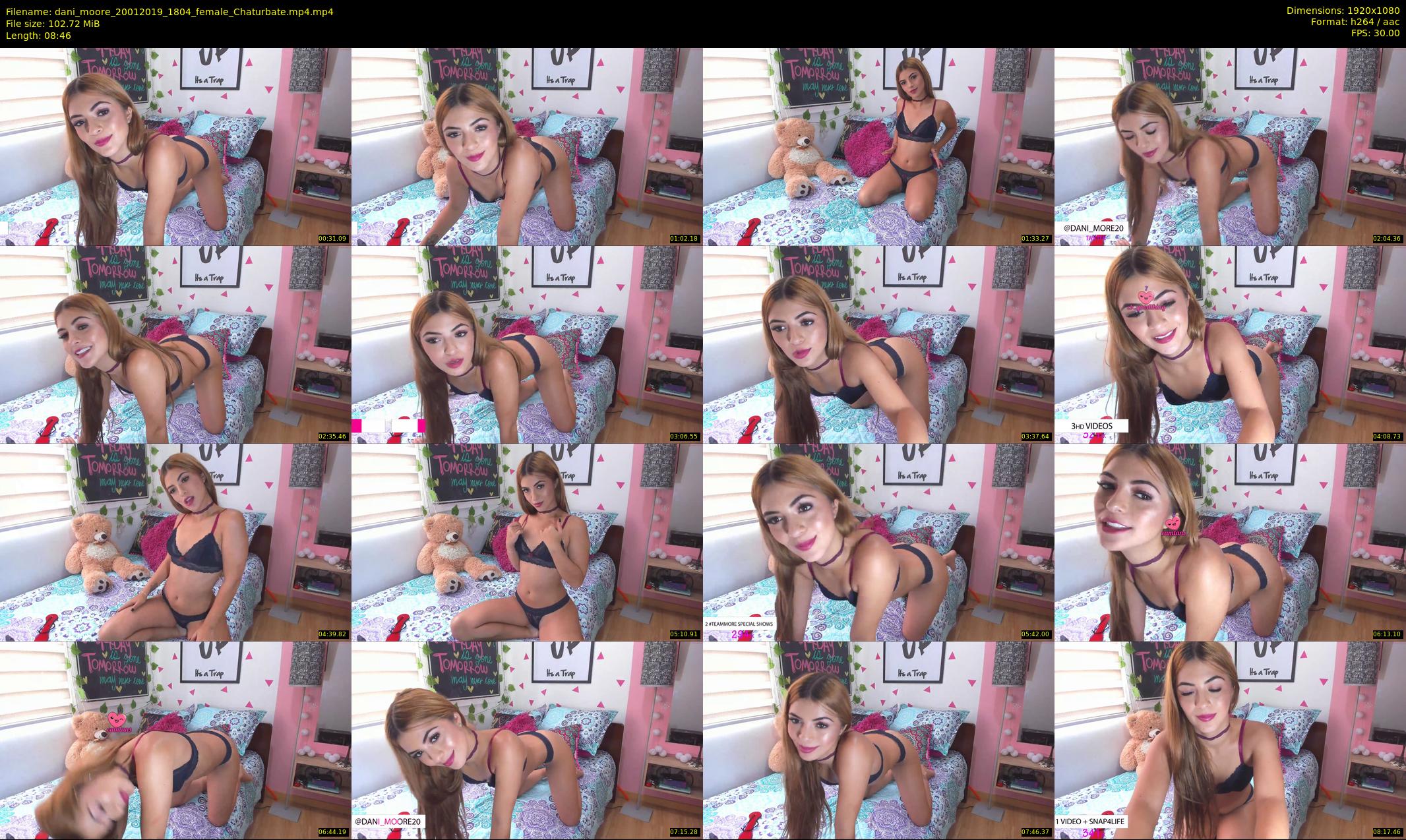dani_moore — 9 minute Chaturbate female cam show recording, 1080p, Jan 20, 2019