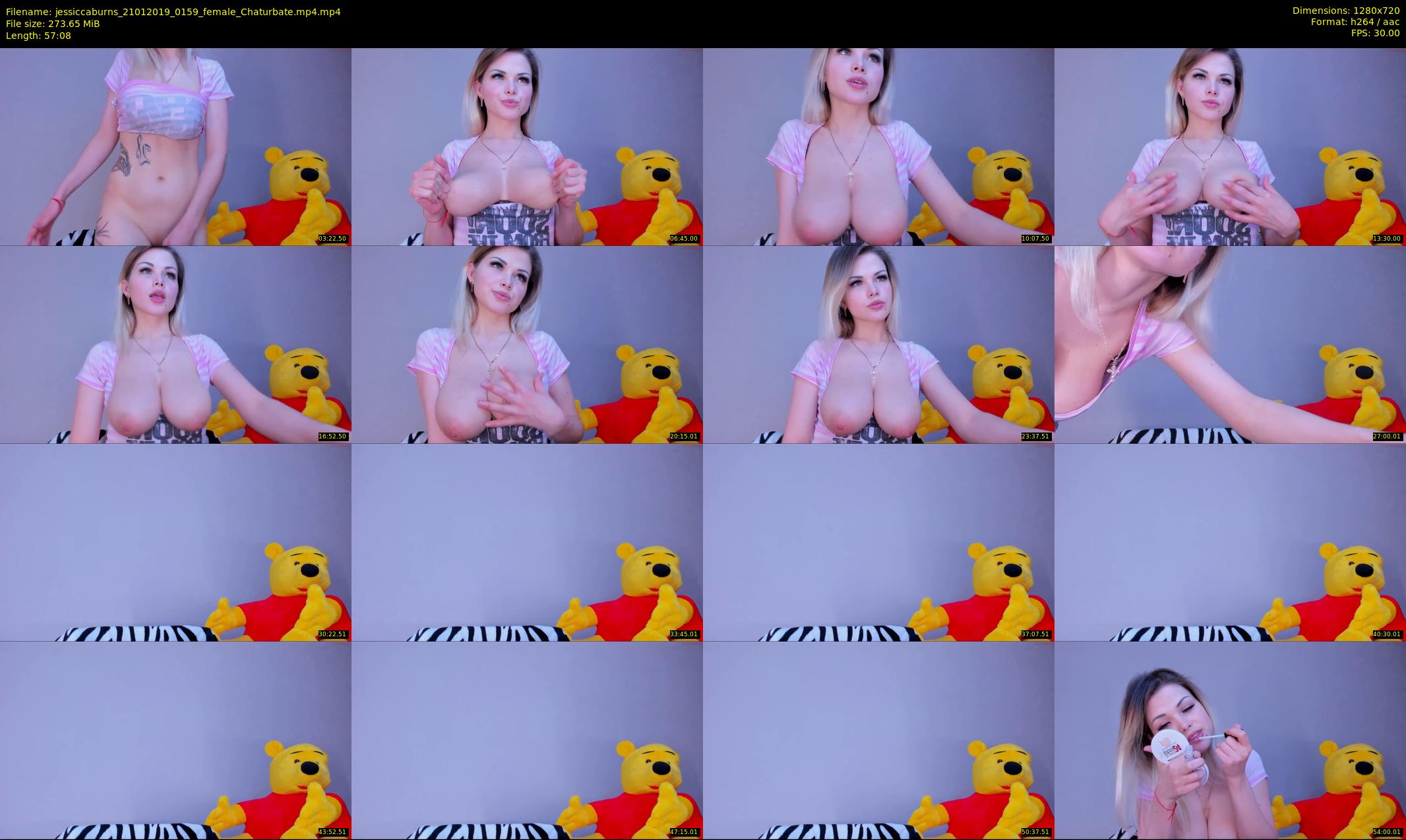 jessiccaburns — 58 minute Chaturbate female cam show recording, 720p, Jan 21, 2019