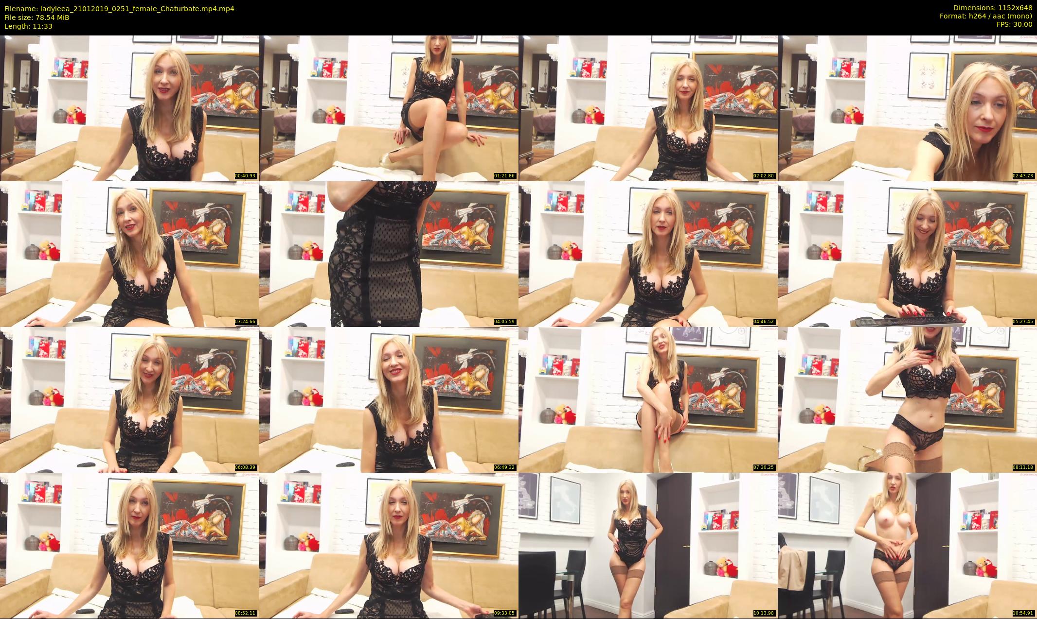 ladyleea — 12 minute Chaturbate female cam show recording, 480p, Jan 21, 2019