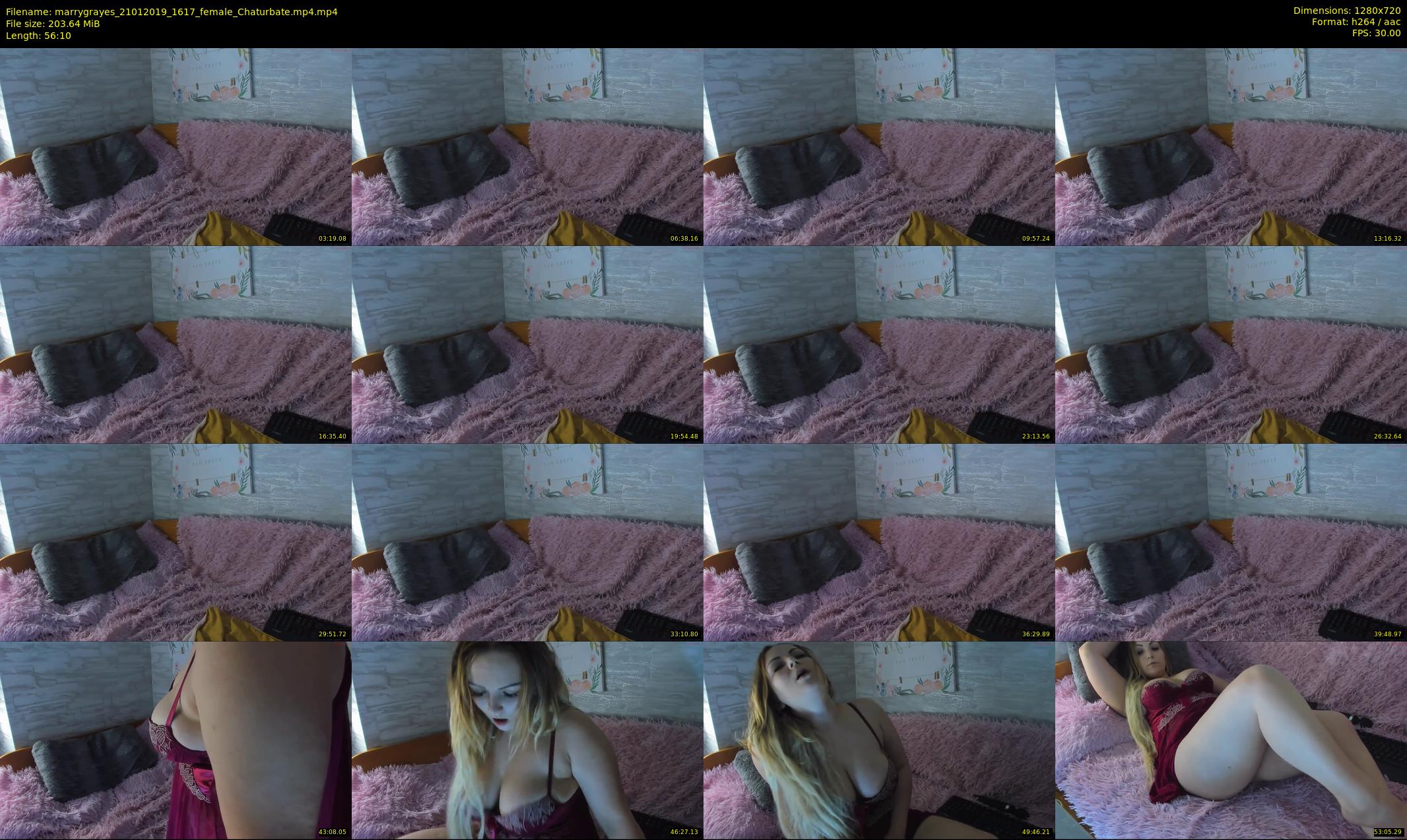marrygrayes — 57 minute Chaturbate female cam show recording, 720p, Jan 21, 2019