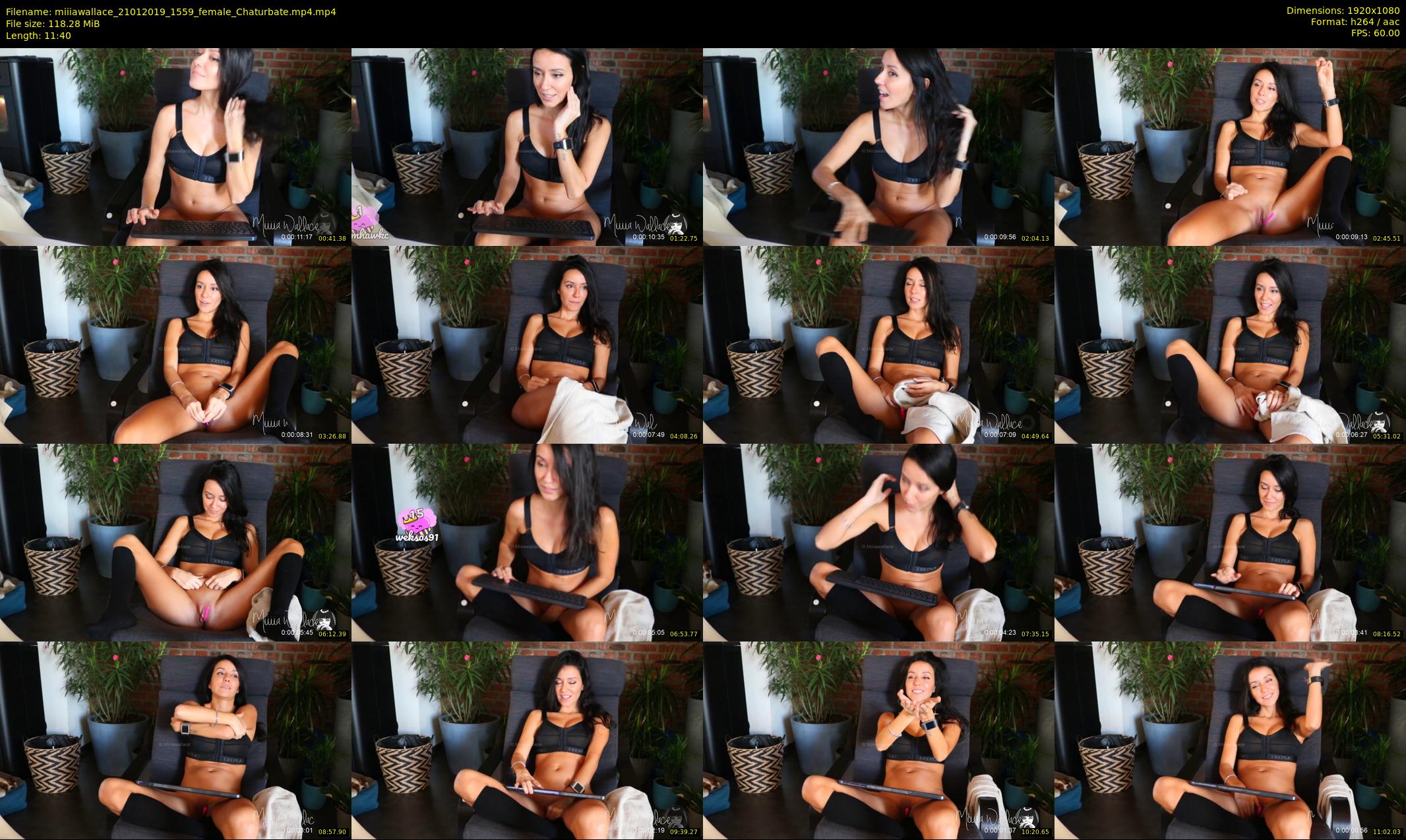 miiiawallace — 12 minute Chaturbate female cam show recording, 1080p, Jan 21, 2019
