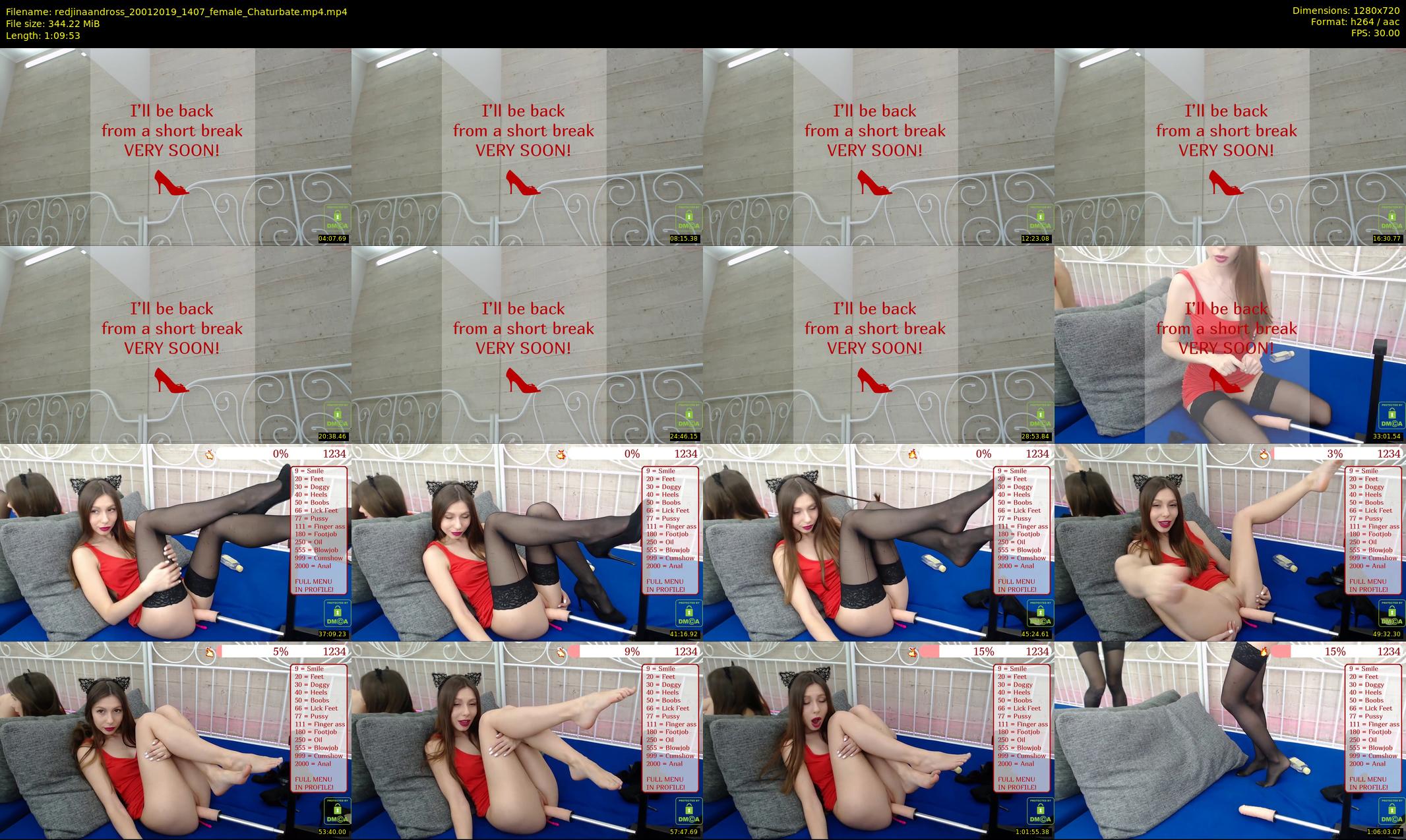 redjinaandross — 70 minute Chaturbate couple cam show recording, 720p, Jan 20, 2019
