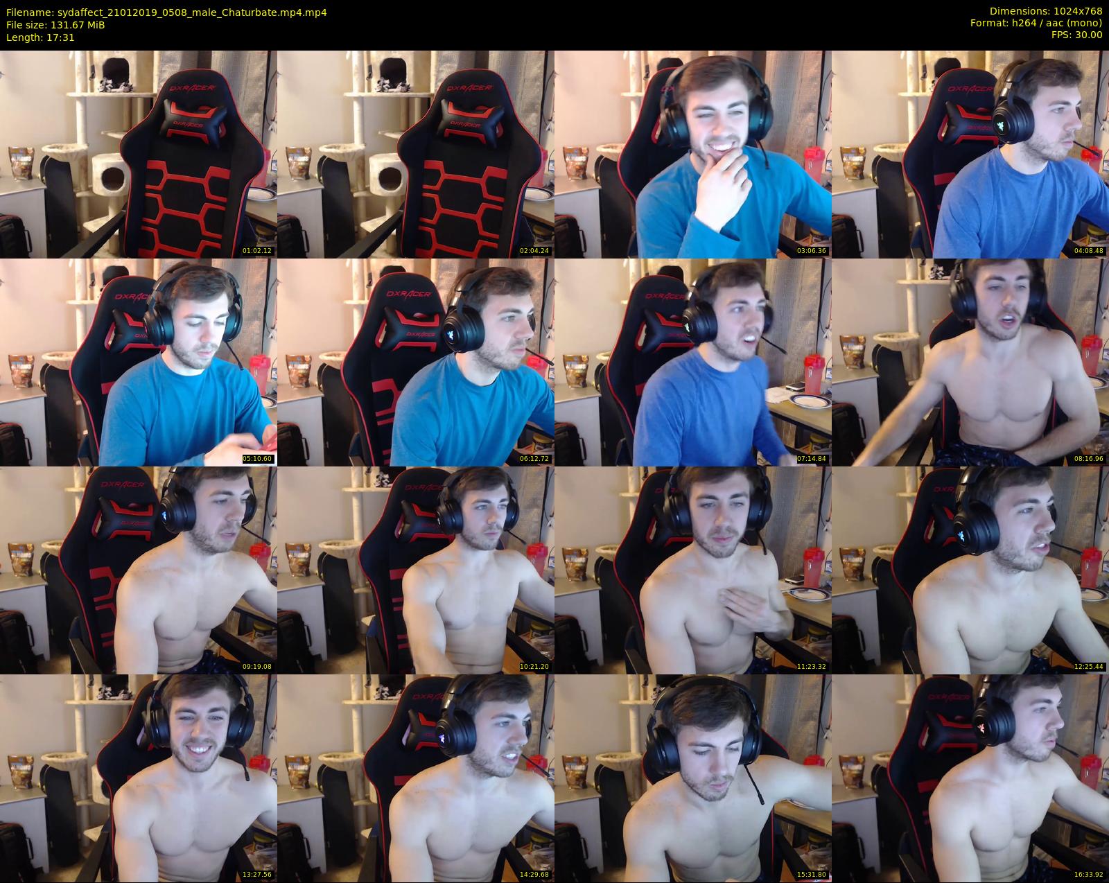 sydaffect — 18 minute Chaturbate male cam show recording, 720p, Jan 21, 2019