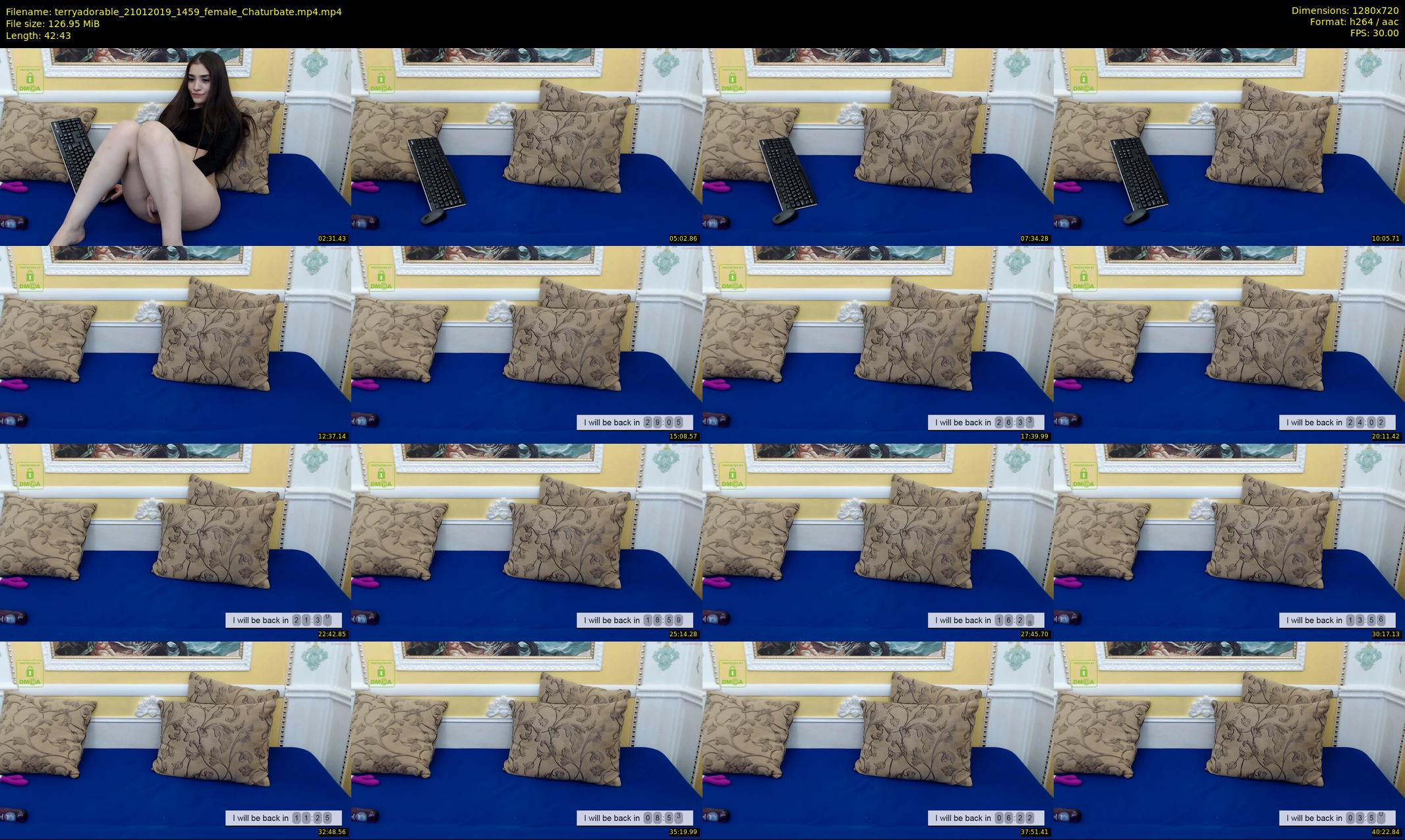 terryadorable — 43 minute Chaturbate female cam show recording, 720p, Jan 21, 2019