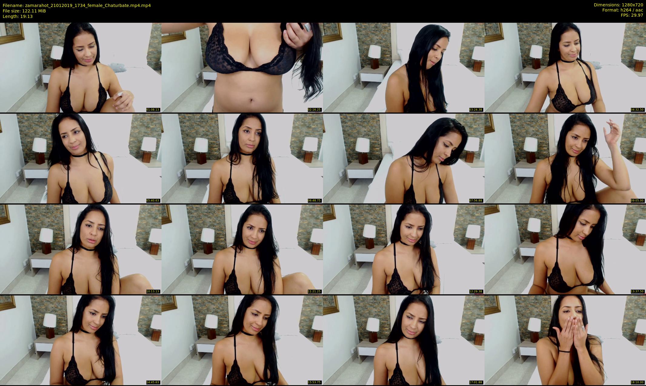 zamarahot — 20 minute Chaturbate female cam show recording, 720p, Jan 21, 2019