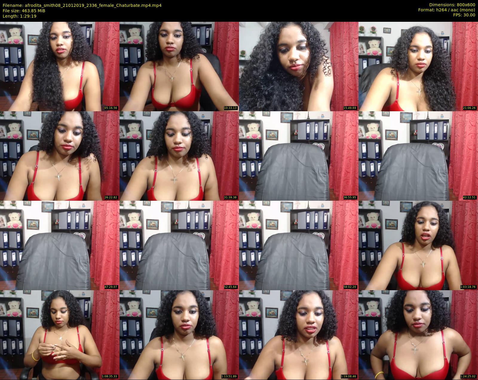 afrodita_smith08 — 90 minute Chaturbate female cam show recording, 480p, Jan 21, 2019