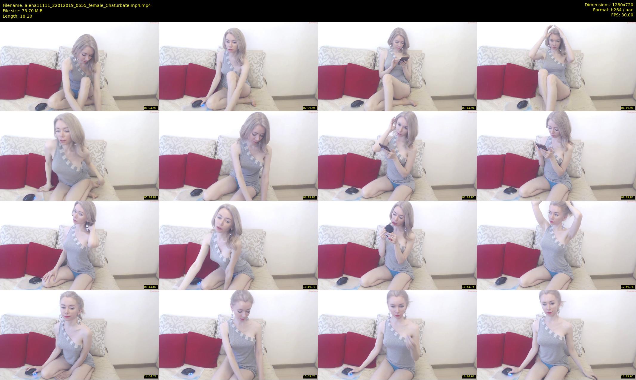 alena11111 — 19 minute Chaturbate female cam show recording, 720p, Jan 22, 2019