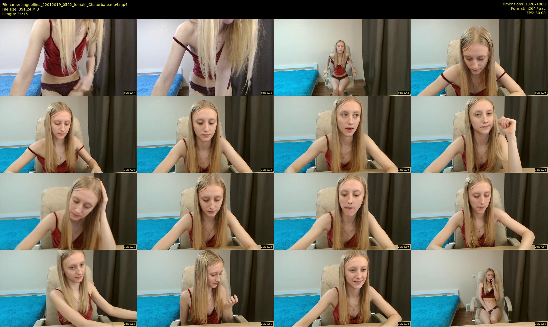 angeellina — 35 minute Chaturbate female cam show recording, 1080p, Jan 22, 2019
