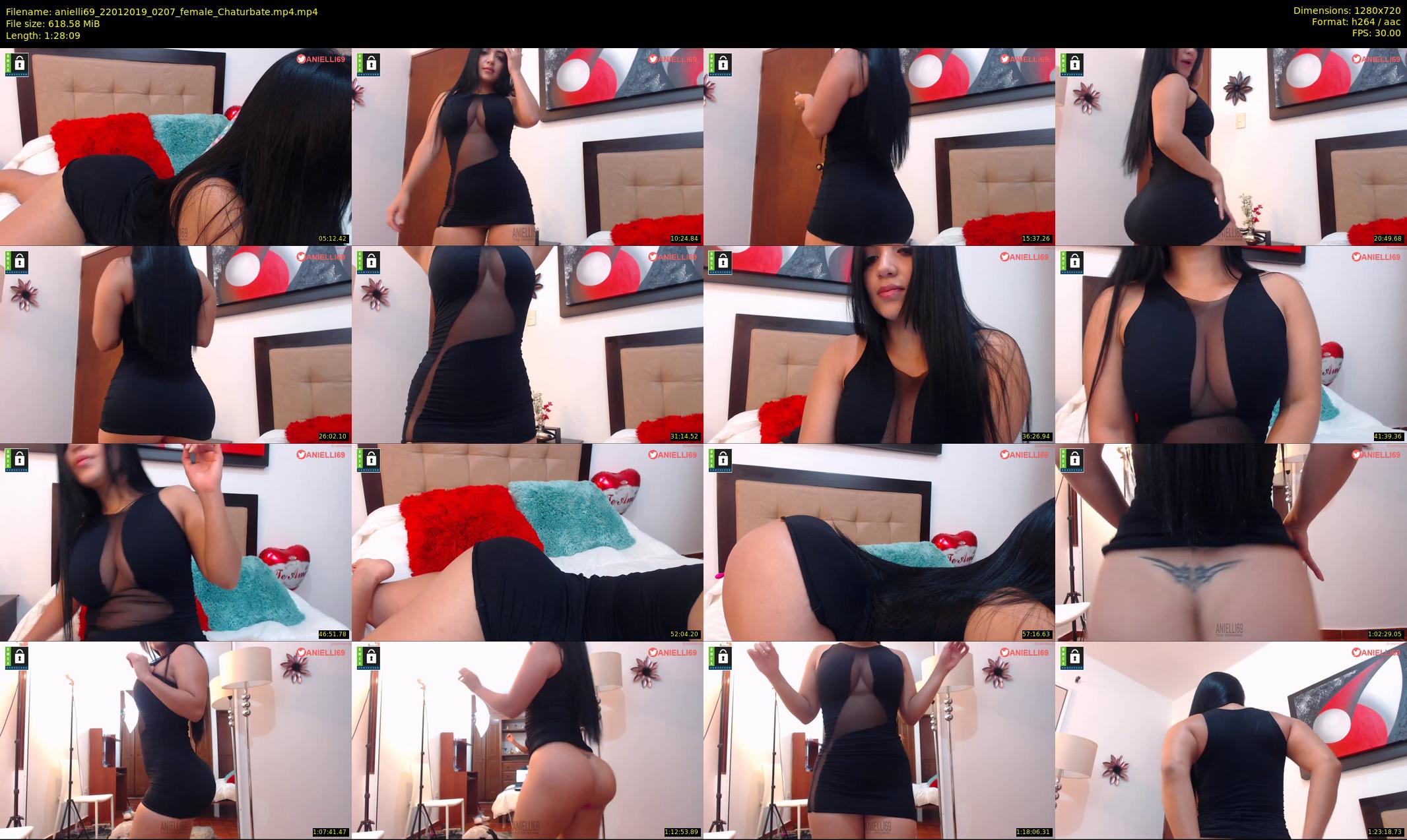 anielli69 — 89 minute Chaturbate female cam show recording, 720p, Jan 22, 2019