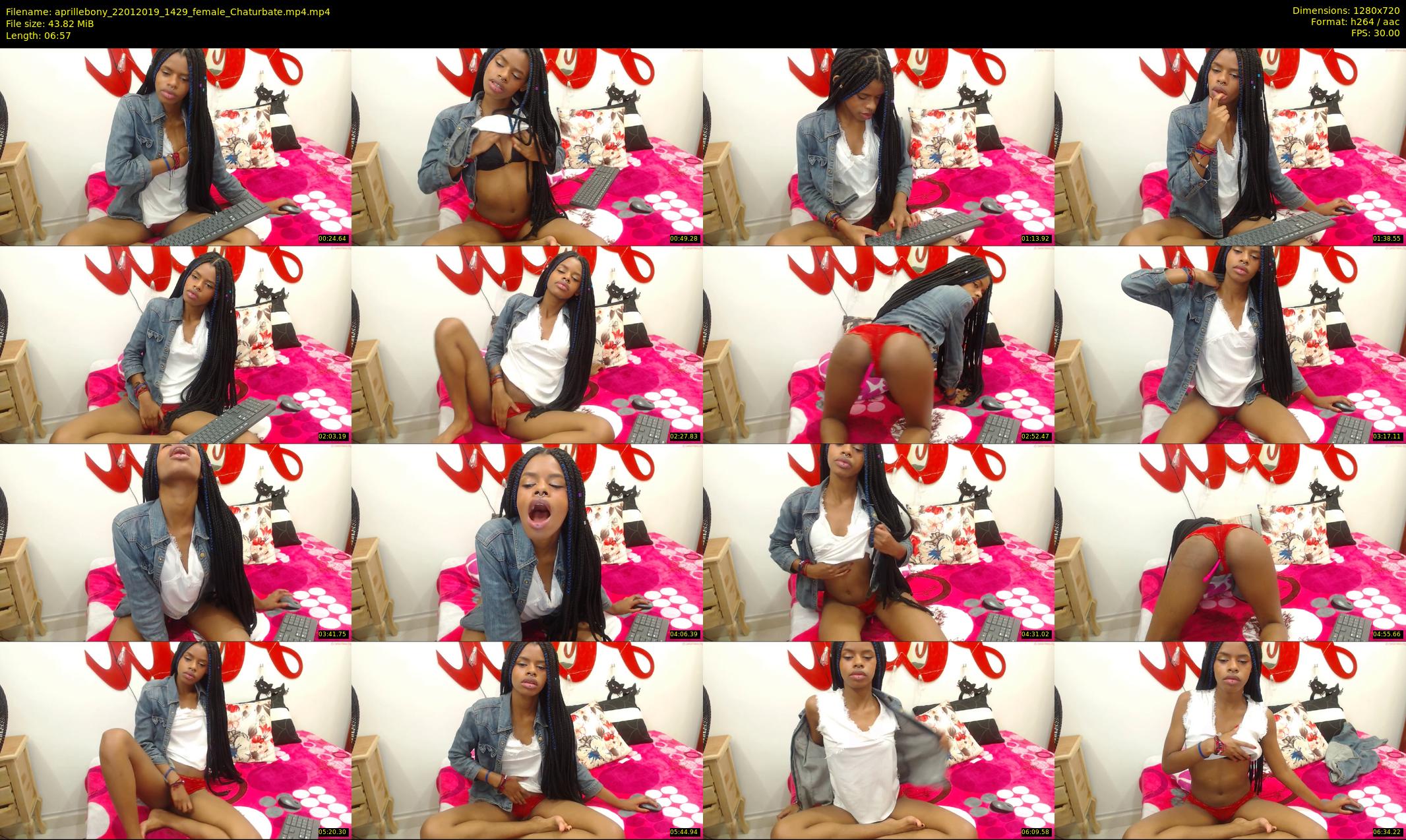 aprillebony — 7 minute Chaturbate female cam show recording, 720p, Jan 22, 2019