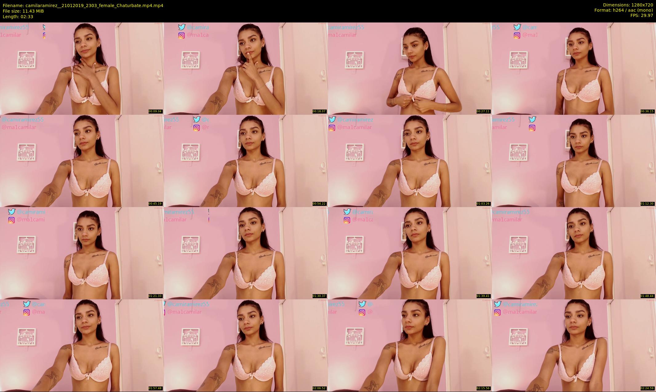 camilaramirez_ — 3 minute Chaturbate female cam show recording, 720p, Jan 21, 2019