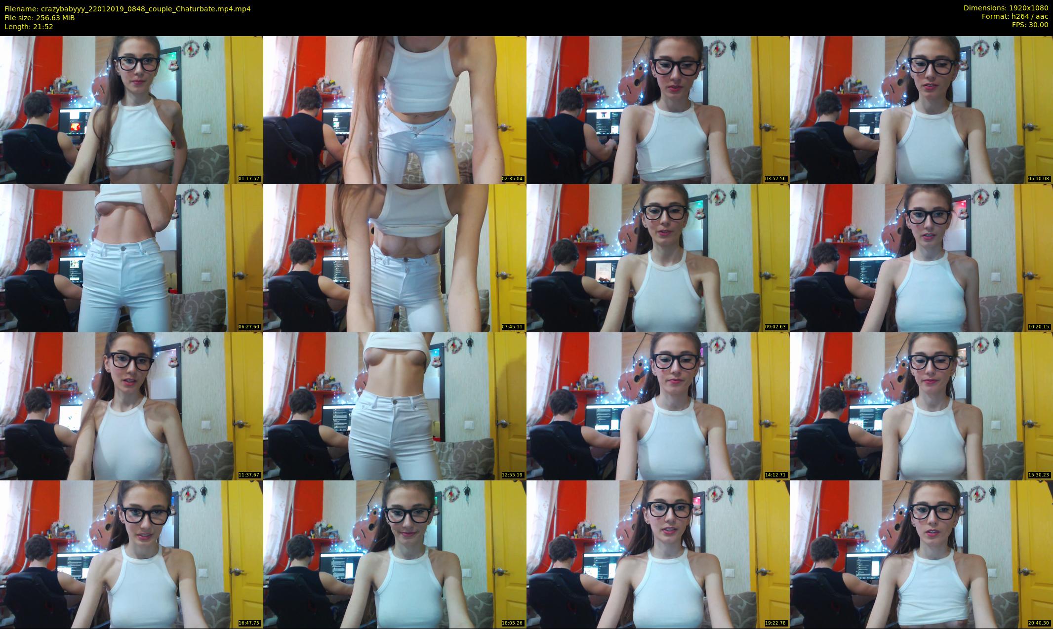 crazybabyyy — 22 minute Chaturbate couple cam show recording, 1080p, Jan 22, 2019