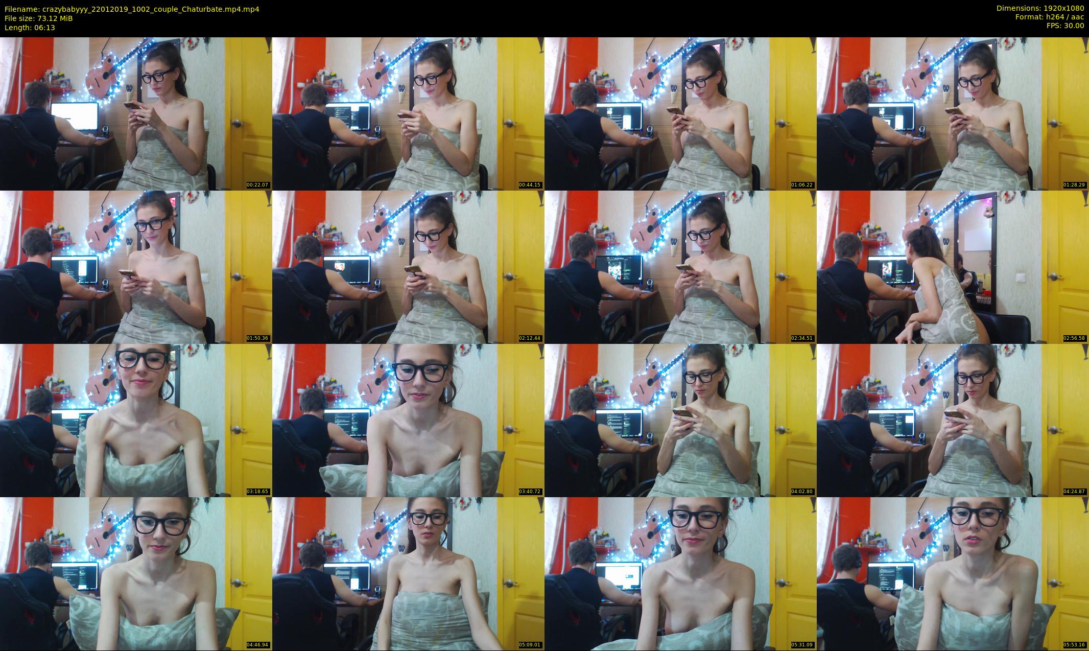 crazybabyyy — 7 minute Chaturbate couple cam show recording, 1080p, Jan 22, 2019