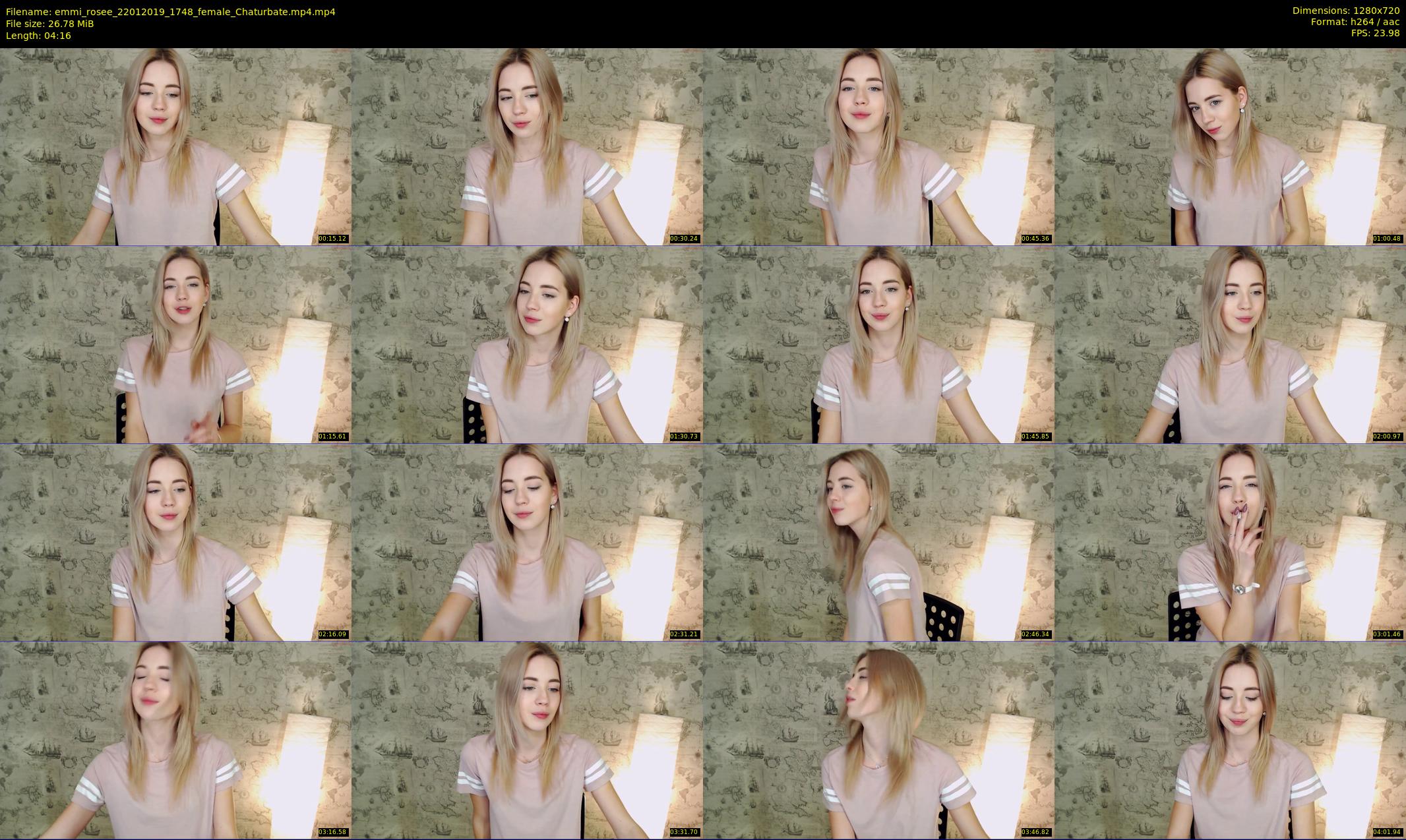 emmi_rosee — 5 minute Chaturbate female cam show recording, 720p, Jan 22, 2019