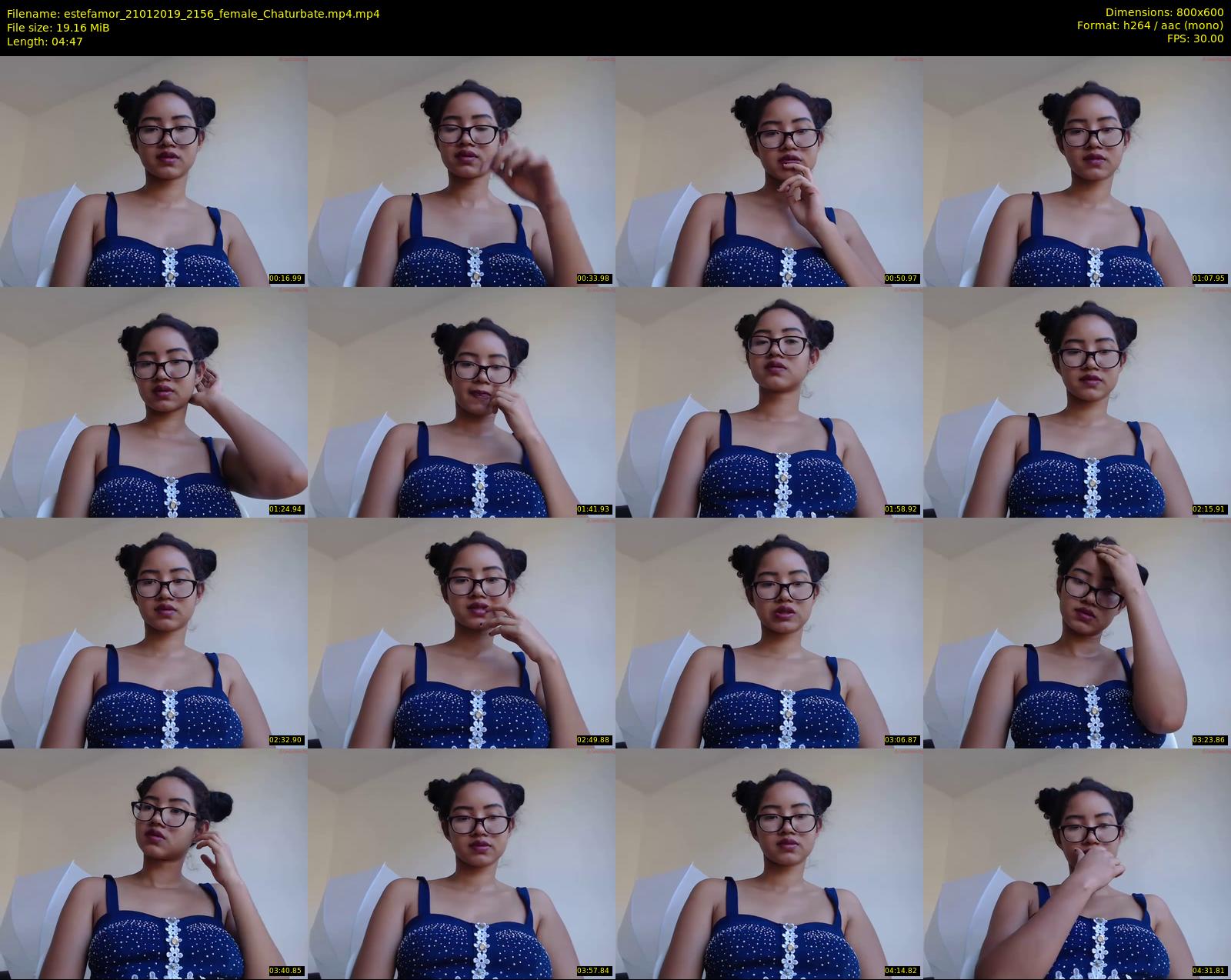 estefamor — 5 minute Chaturbate female cam show recording, 480p, Jan 21, 2019