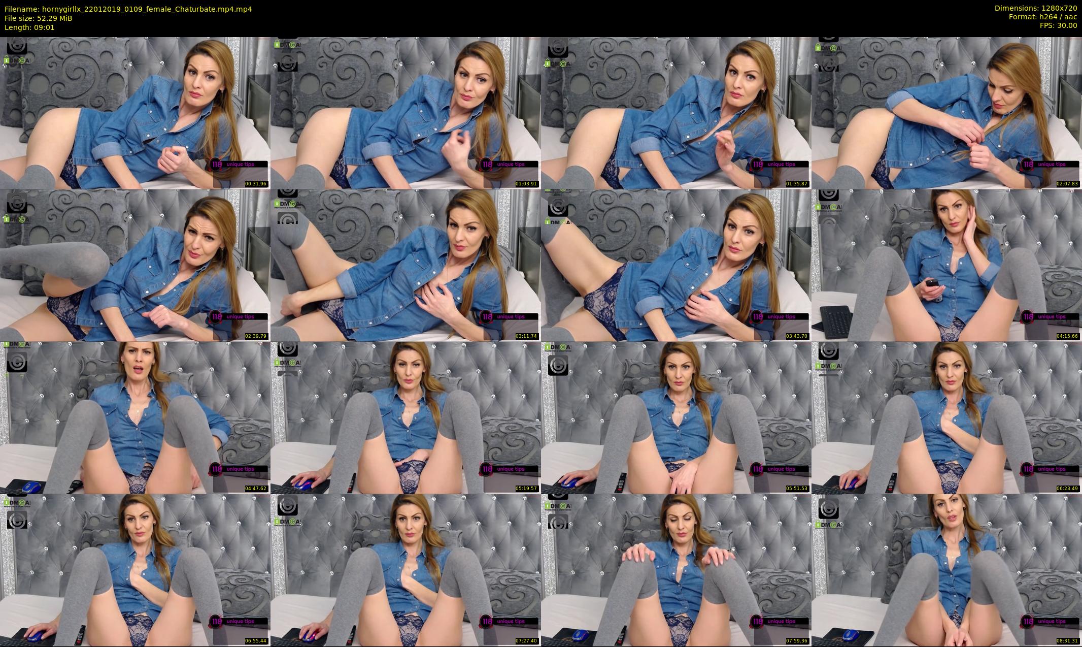 hornygirllx — 10 minute Chaturbate female cam show recording, 720p, Jan 22, 2019